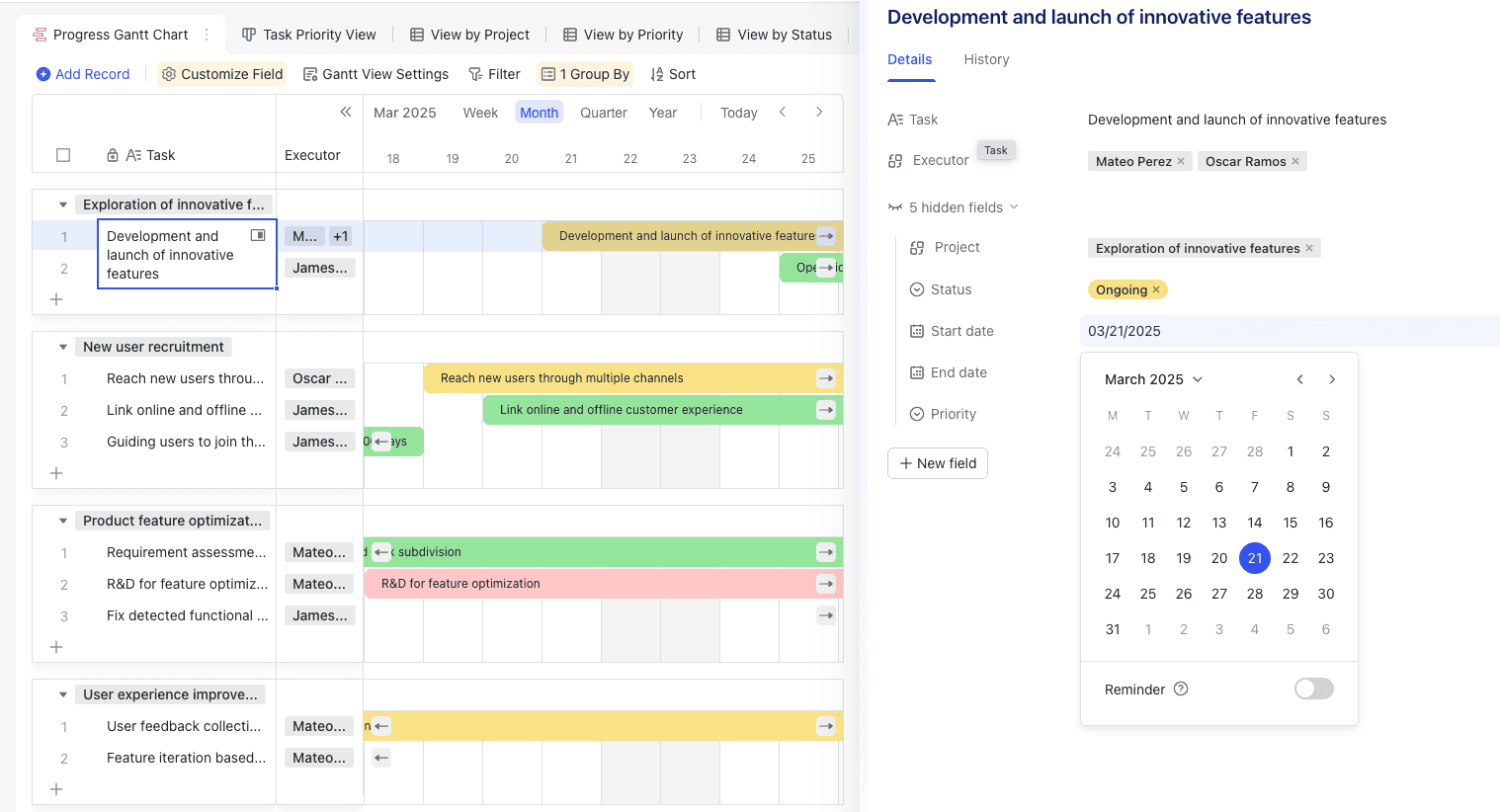 Automated timeline creation