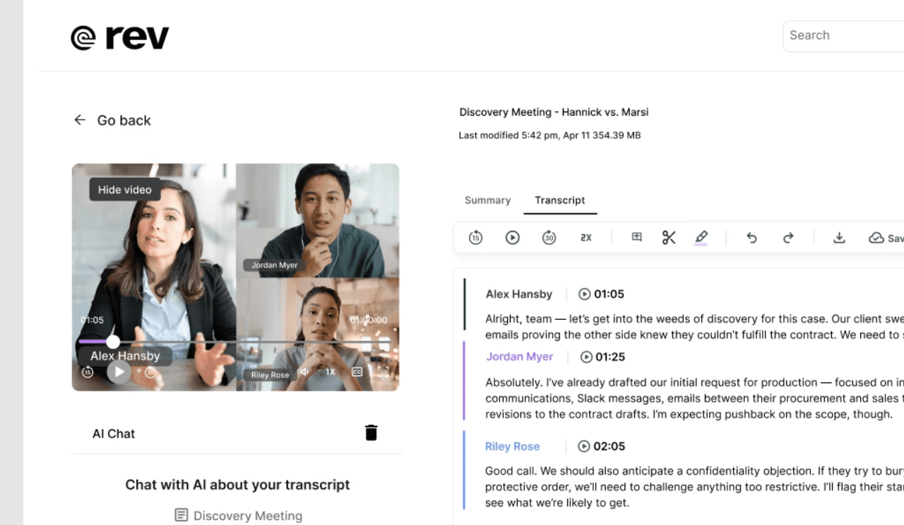 Rev’s AI-powered transcription