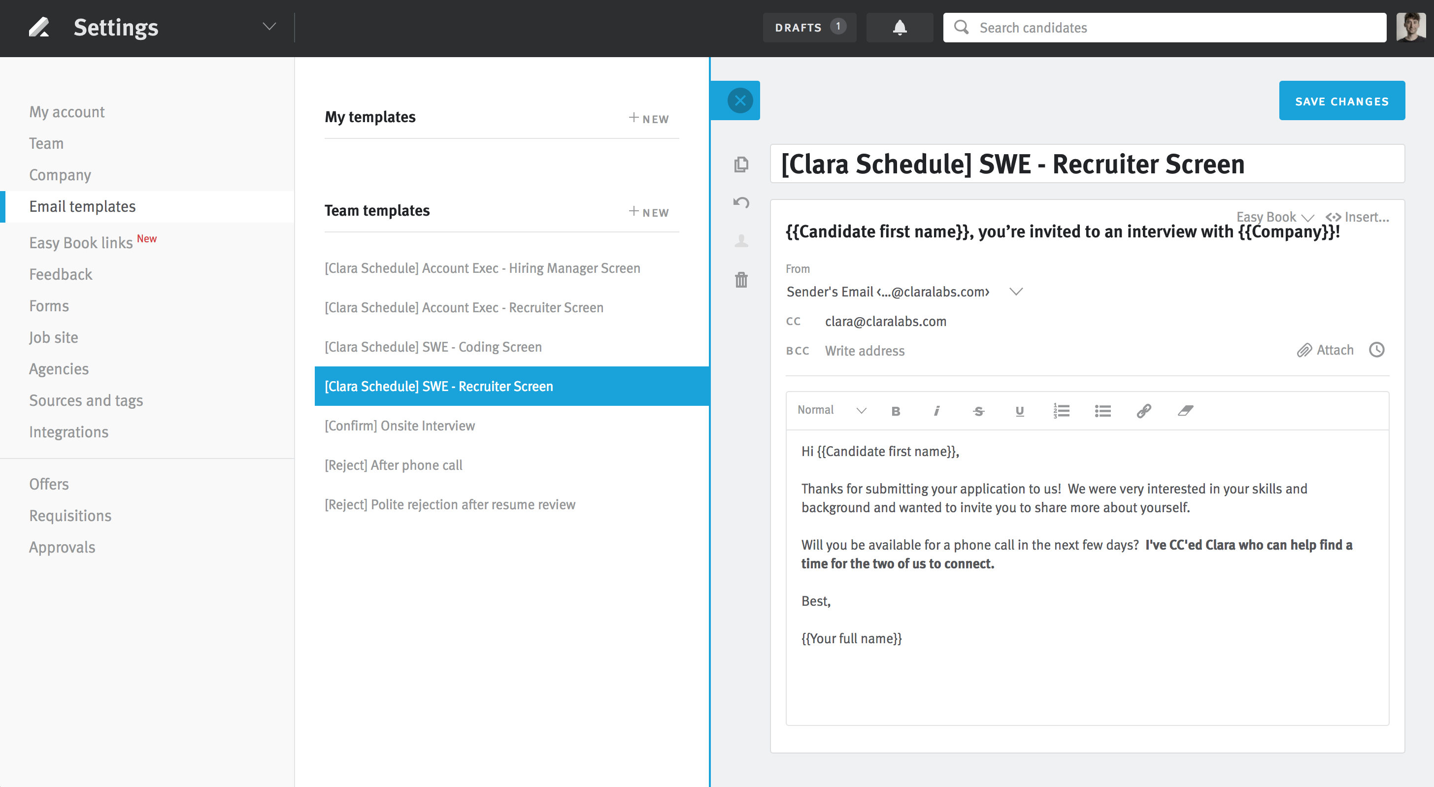 Clara is an email-based virtual assistant