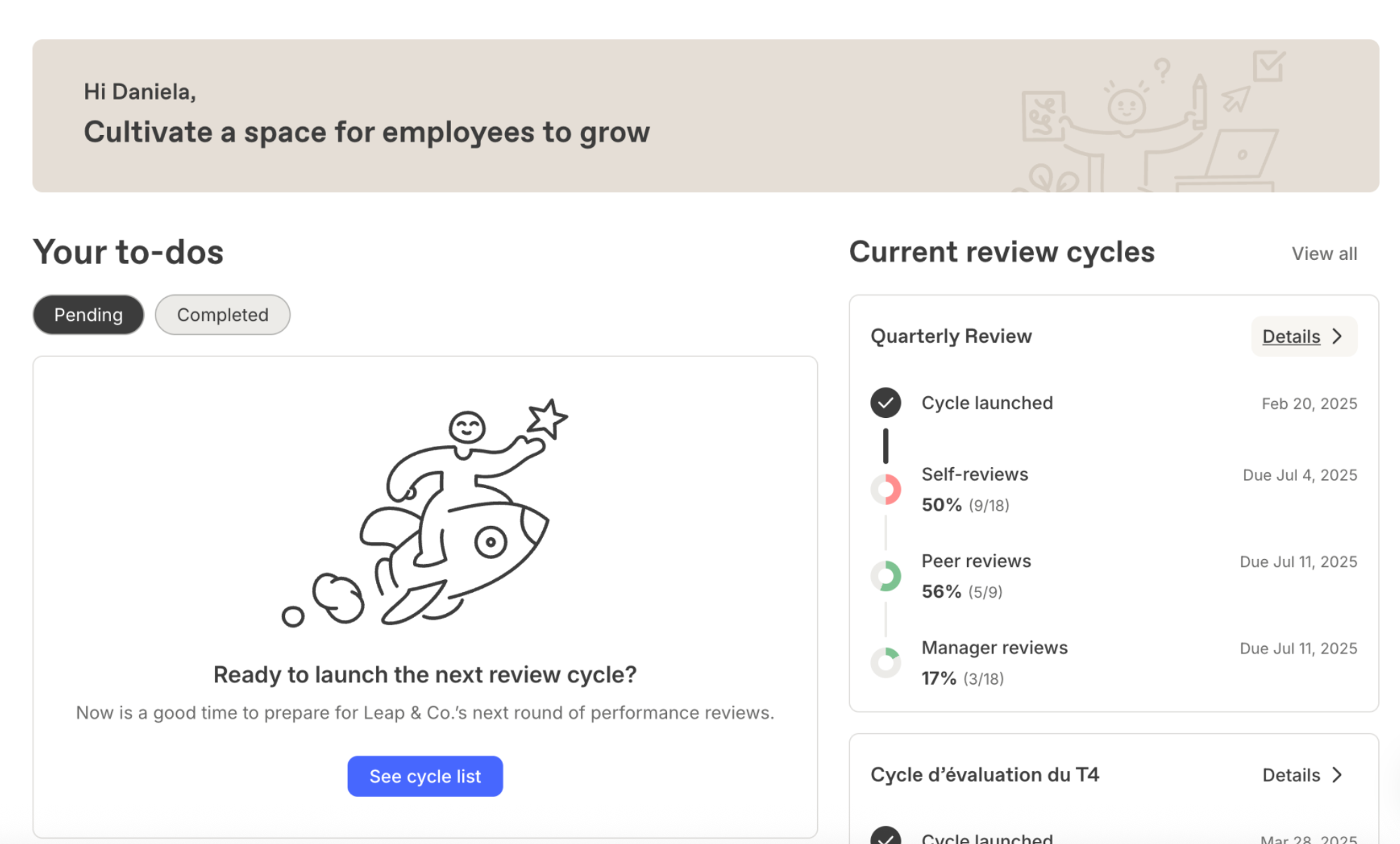 Deel HR performance management