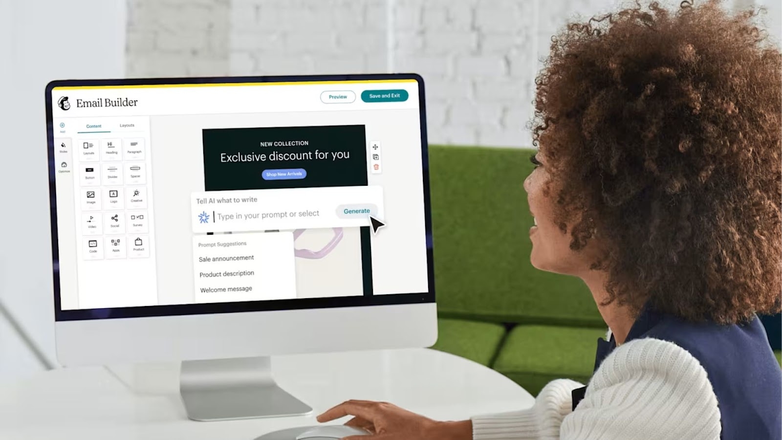 Mailchimp's user-friendly email builder