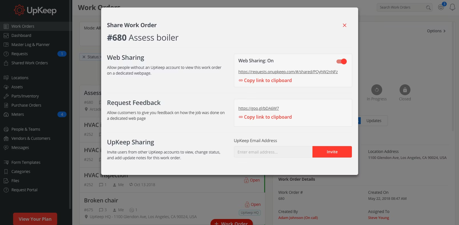 UpKeep is a mobile CMMS for field maintenance teams