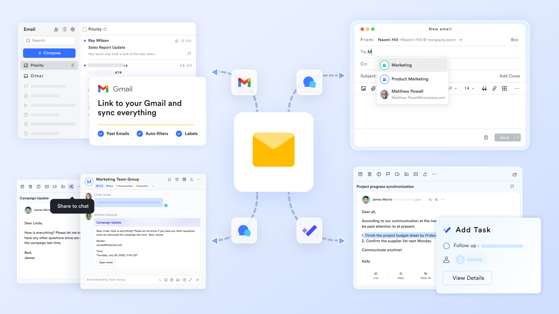 Email-to-workflow automation