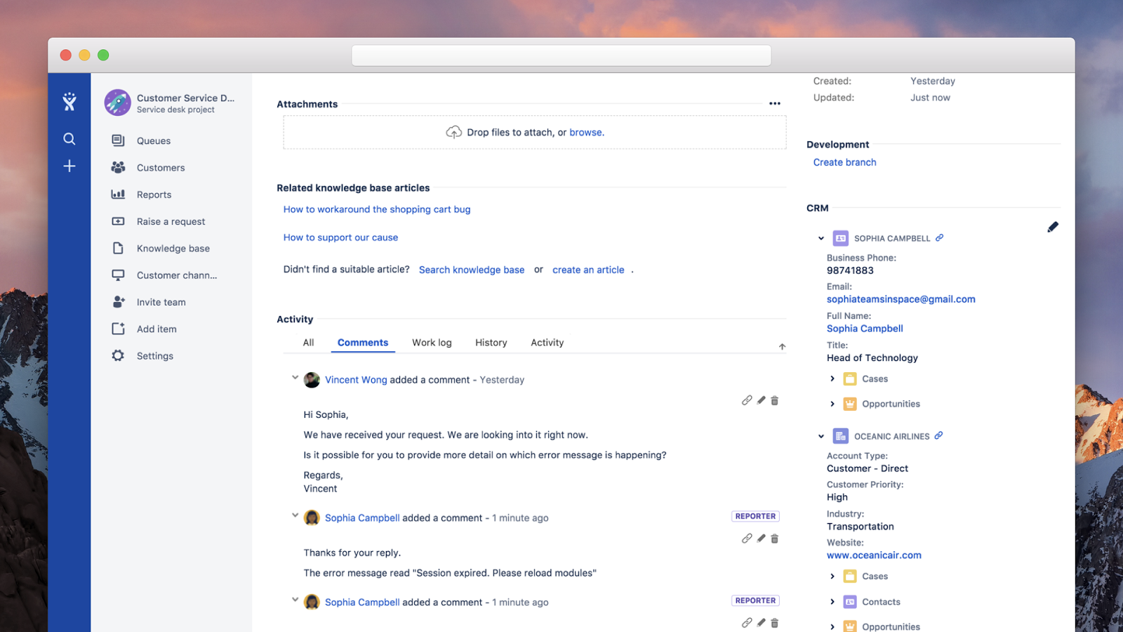 Jira CRM integration