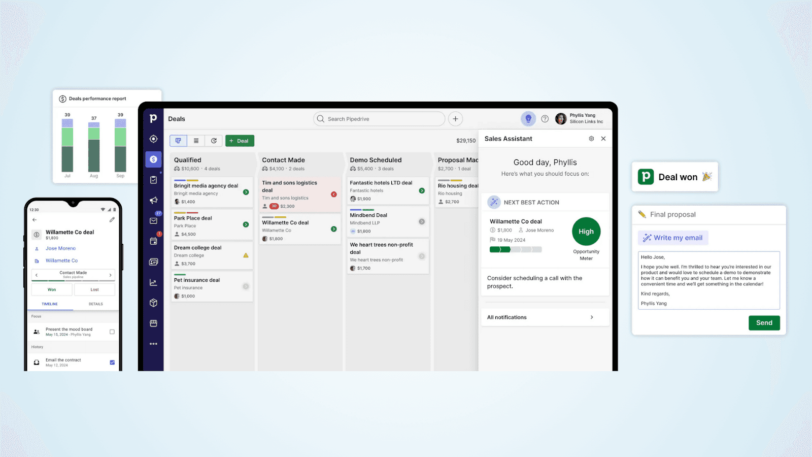 Pipedrive empowers deal management