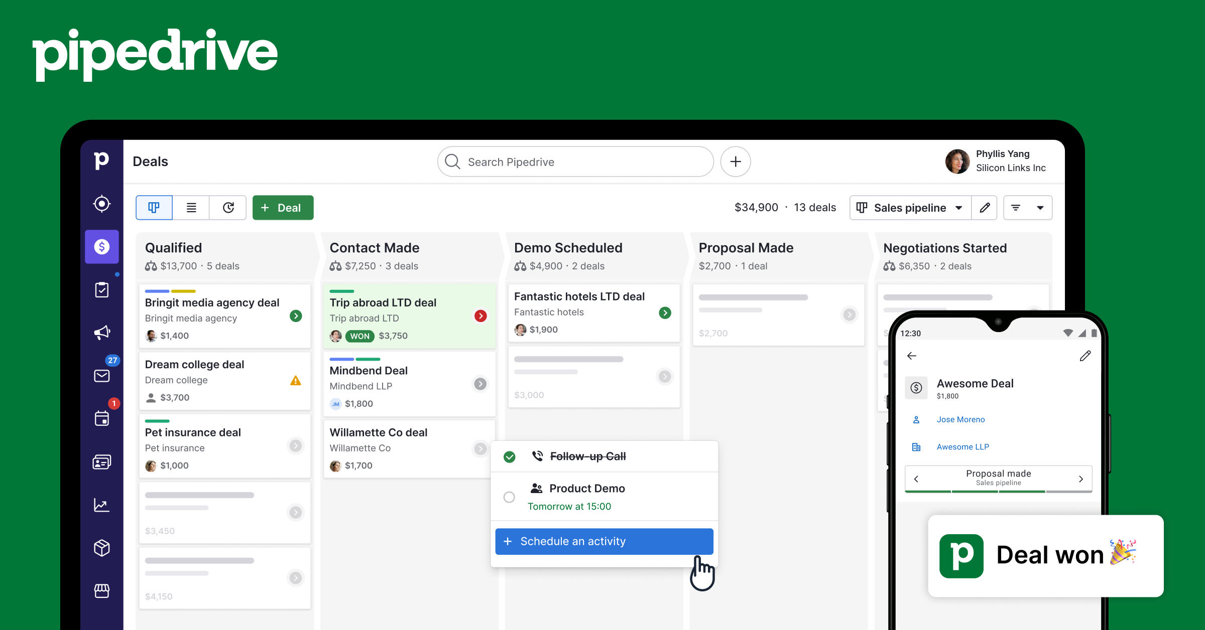 Pipedrive: Sales pipeline-focused CRM