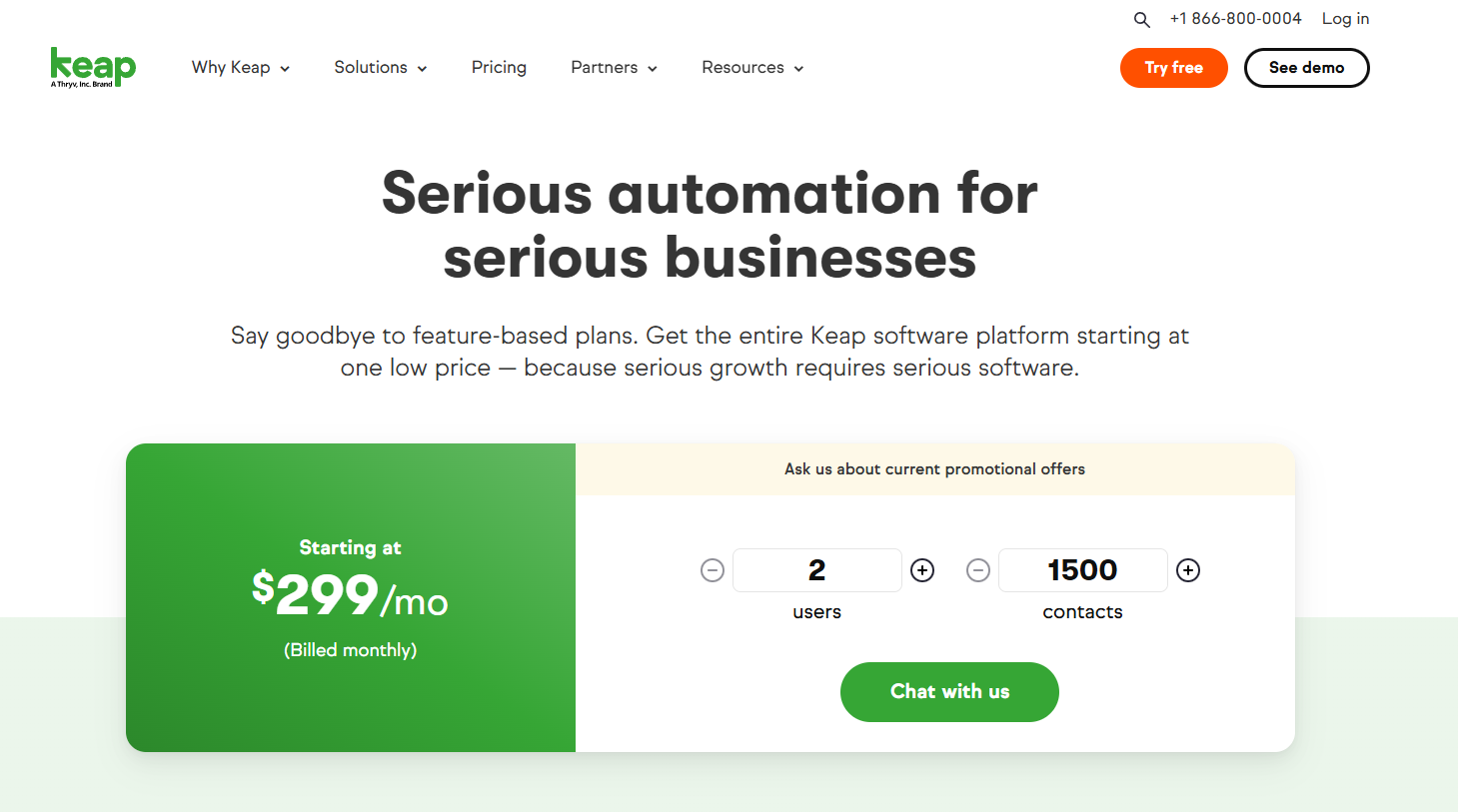 Keap pricing