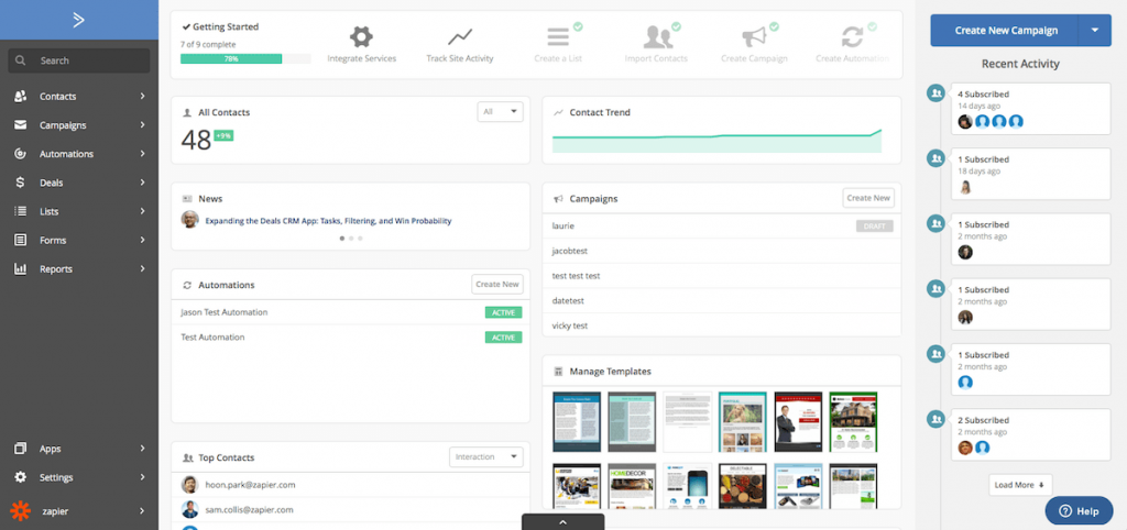 ActiveCampaign customer journey automation flow