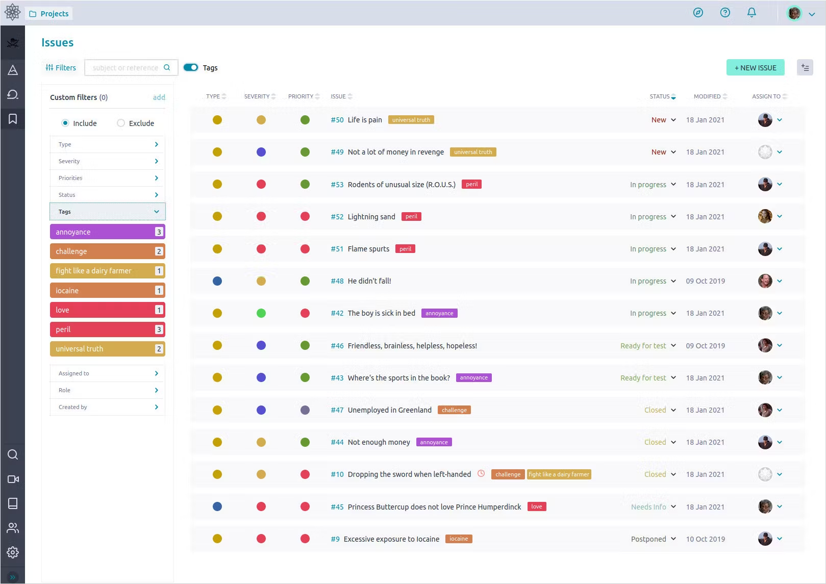Taiga agile tool for developers
