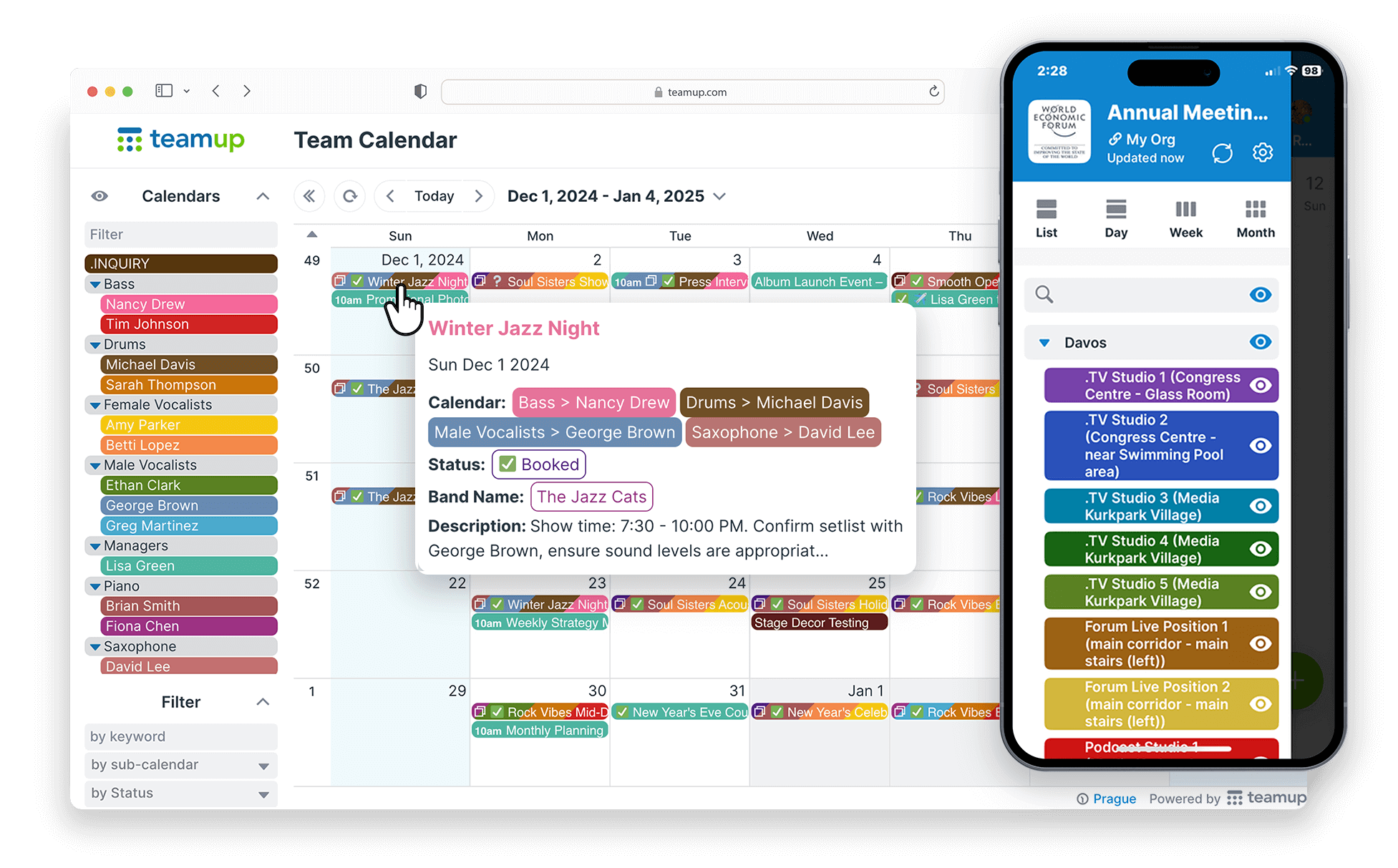 Teamup Calendar: Customizable shared calendar for business