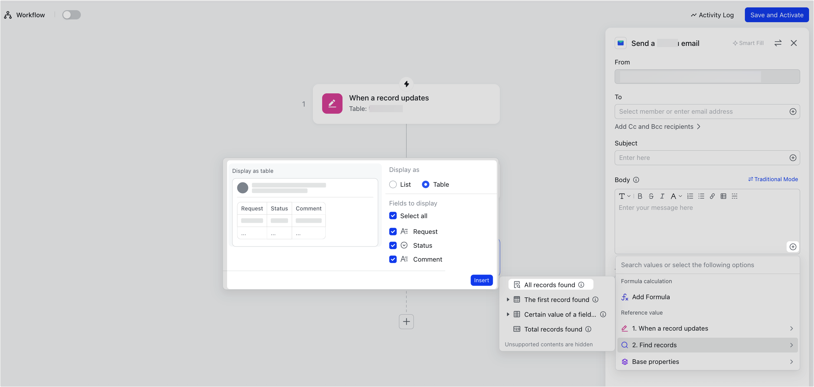 Send emails using Workflow and Automations