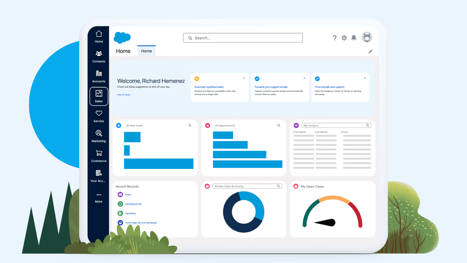 An image showing the Zoho CRM alternative, Salesforce