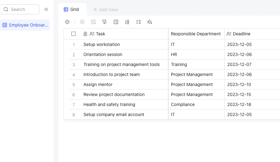 Lark onboarding checklist