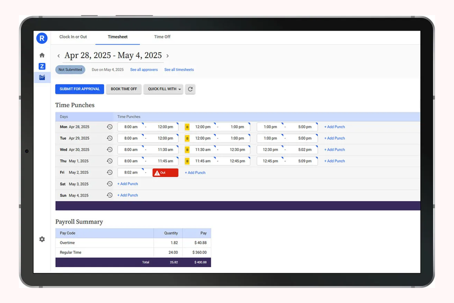 Replicon is an automatic time tracking software