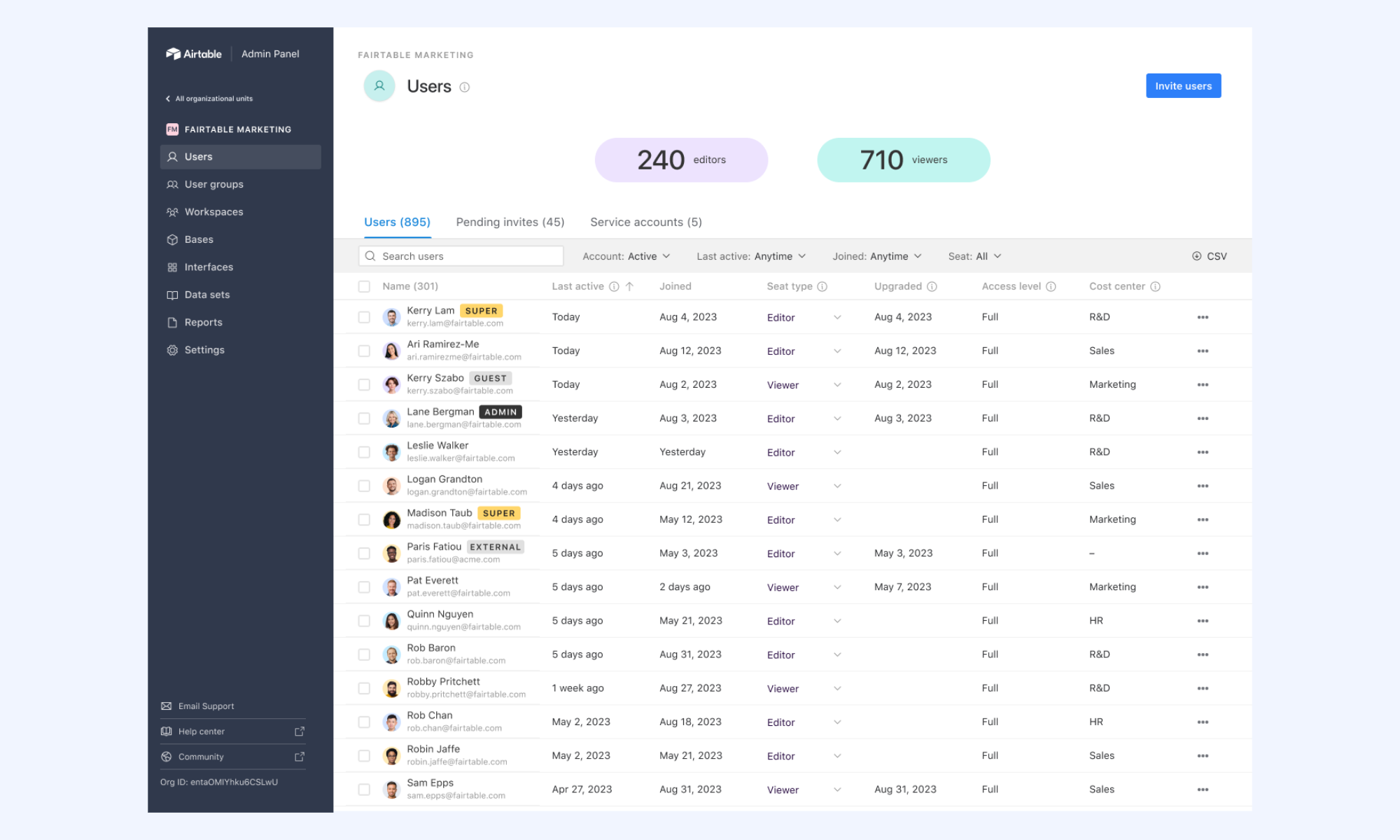 Airtable: Best for low-code collaborative database management