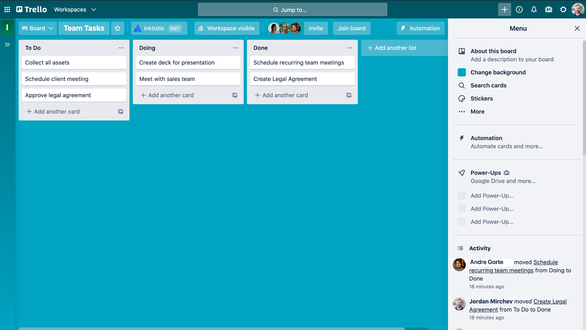 Trello for visual project collaboration with boards and cards