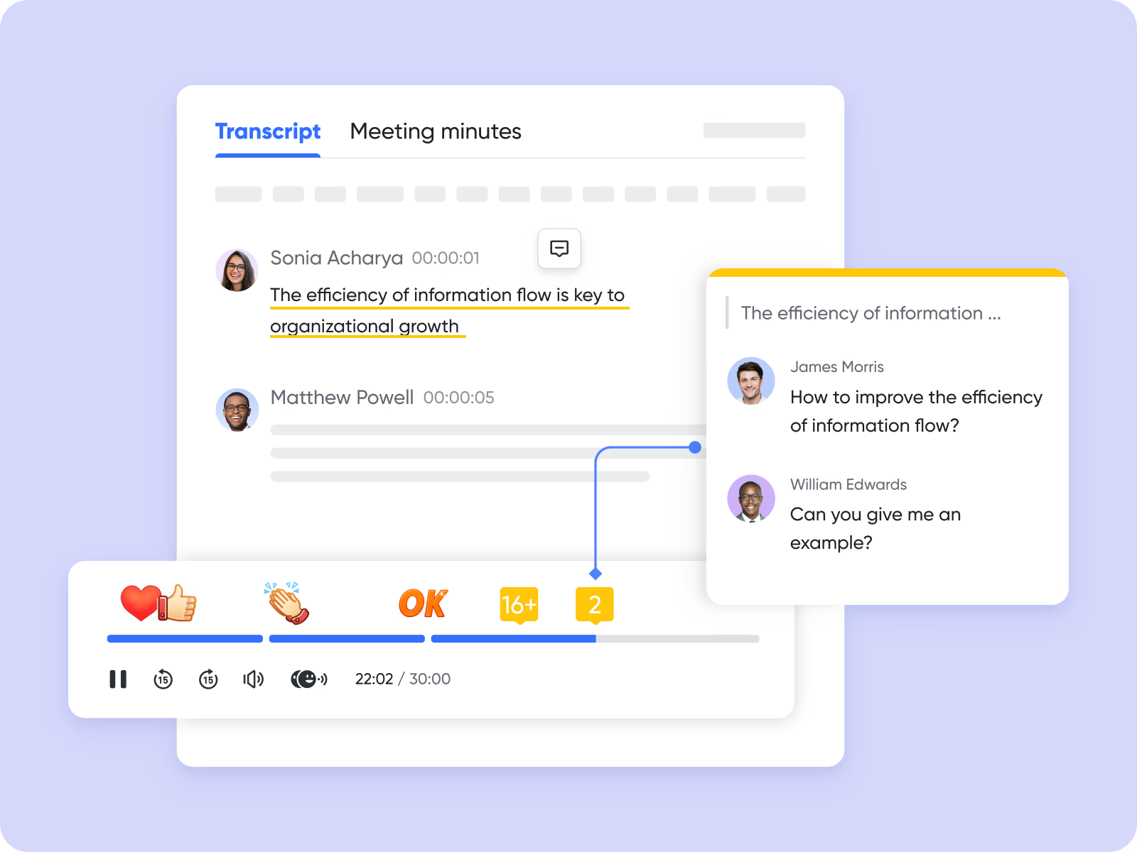Interface of Lark, one of the best ai transcription software for businesses