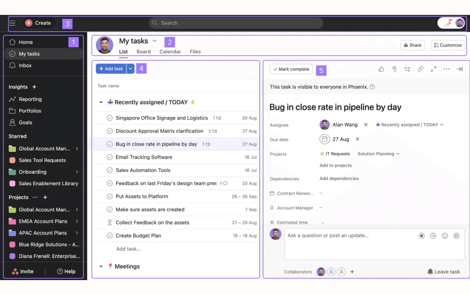 Asana to track your task
