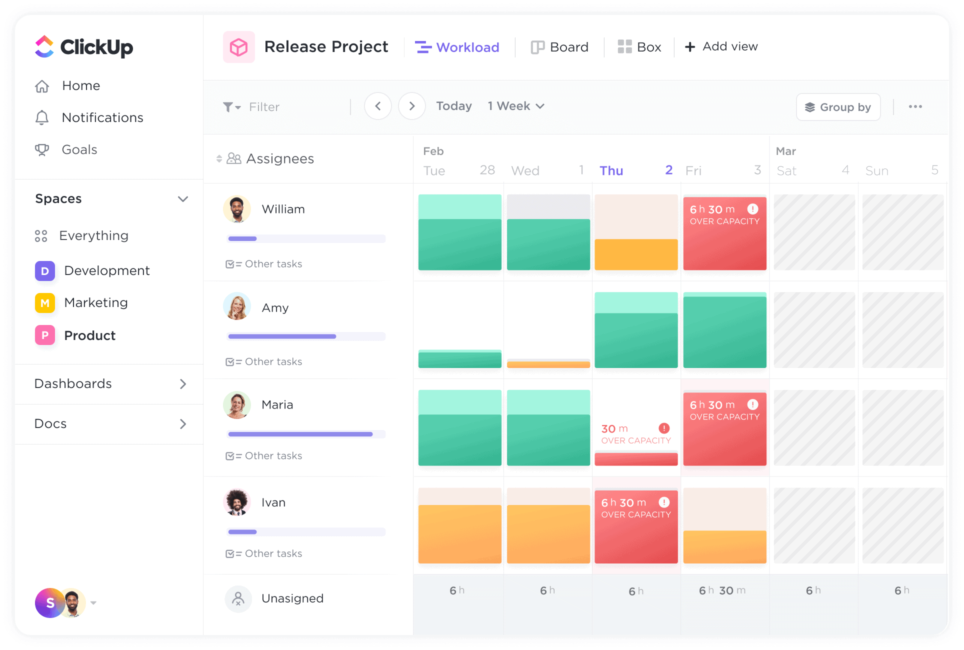 ClickUp task management