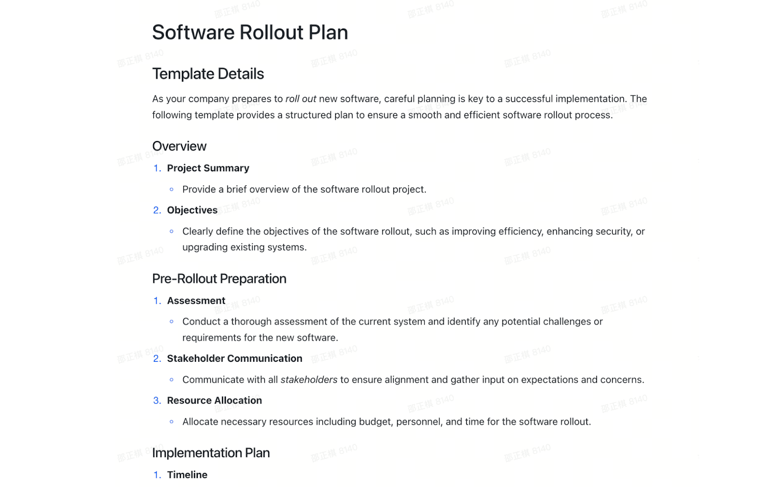 IT and software delivery charter example