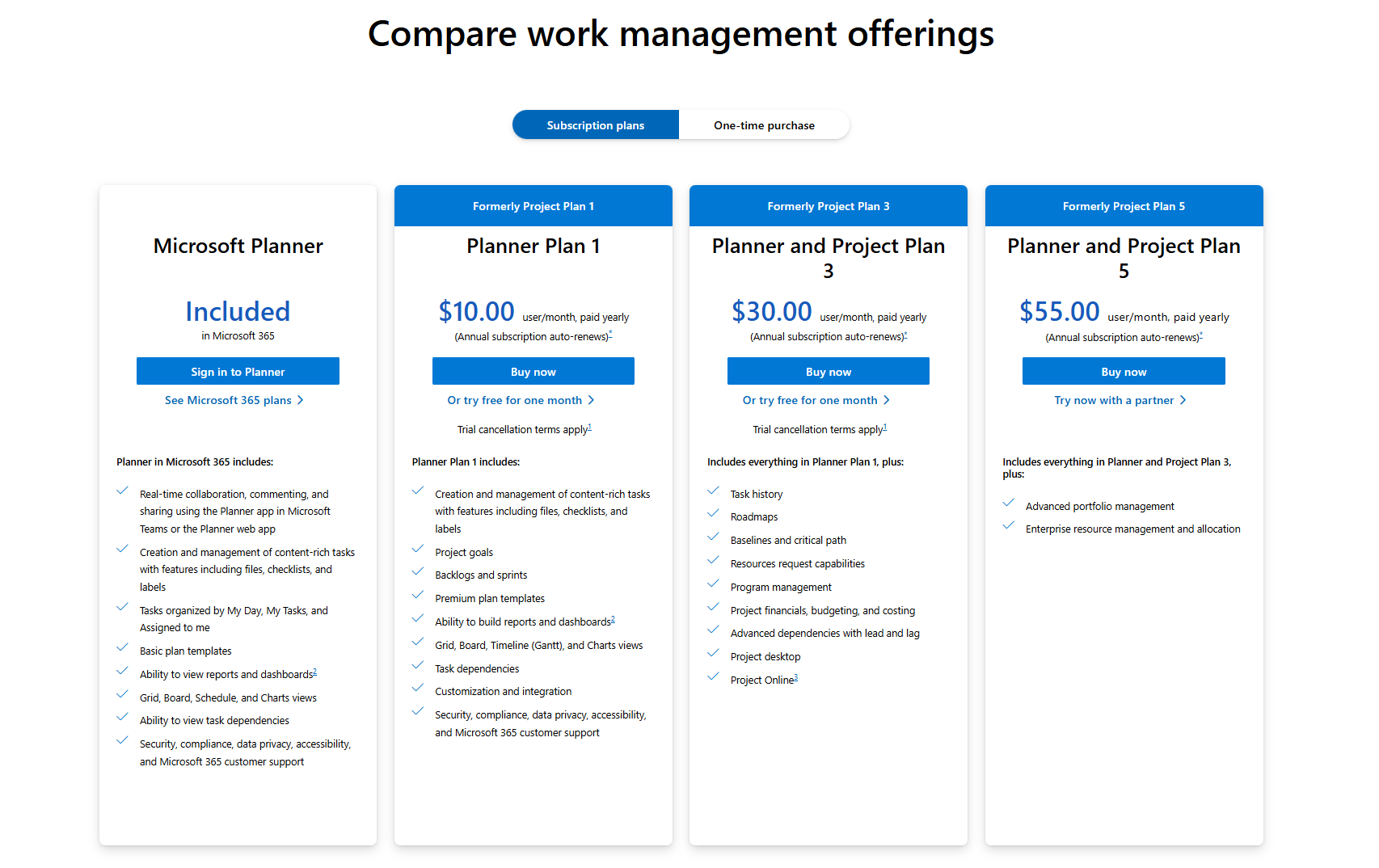 Microsoft planner pricing
