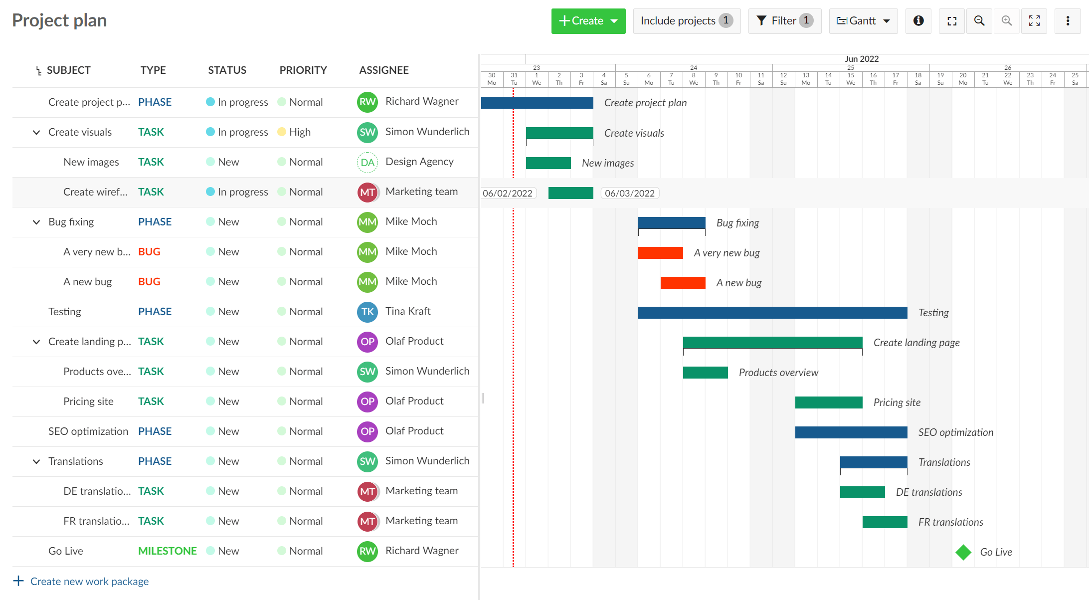 OpenProject open-source program management system