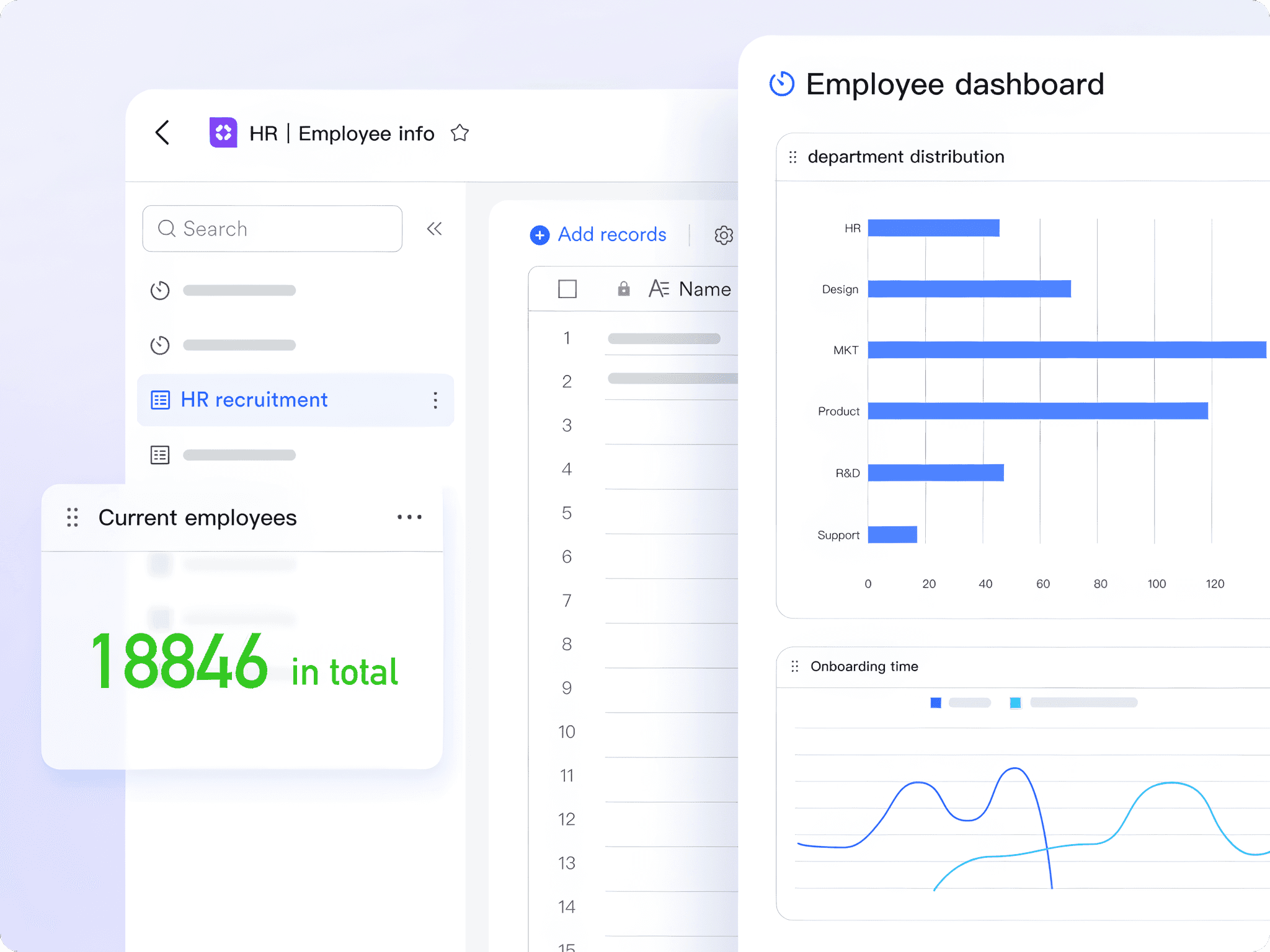 You can build a centralized candidate database with Lark Base.