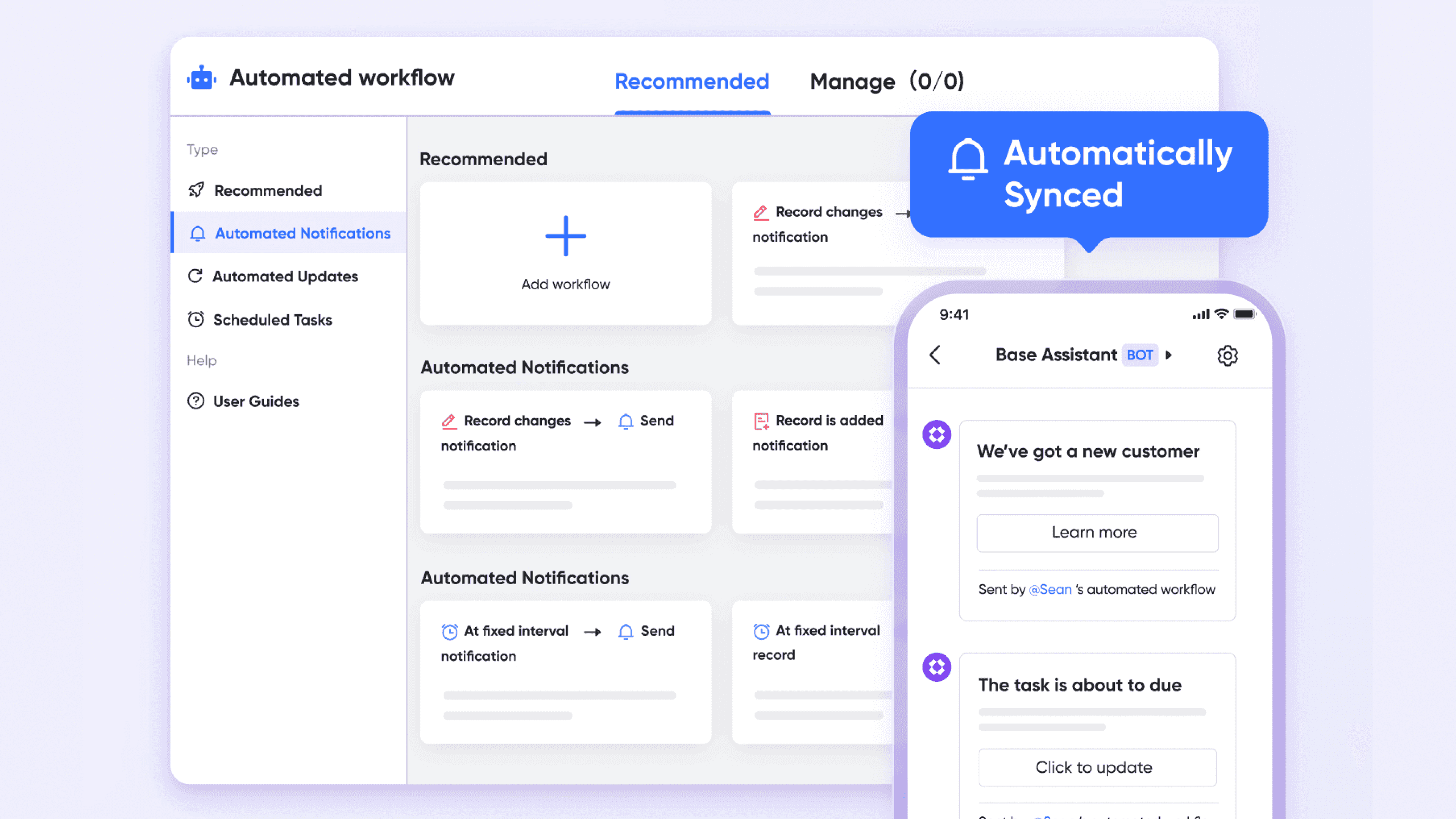 An image that displays automated workflows