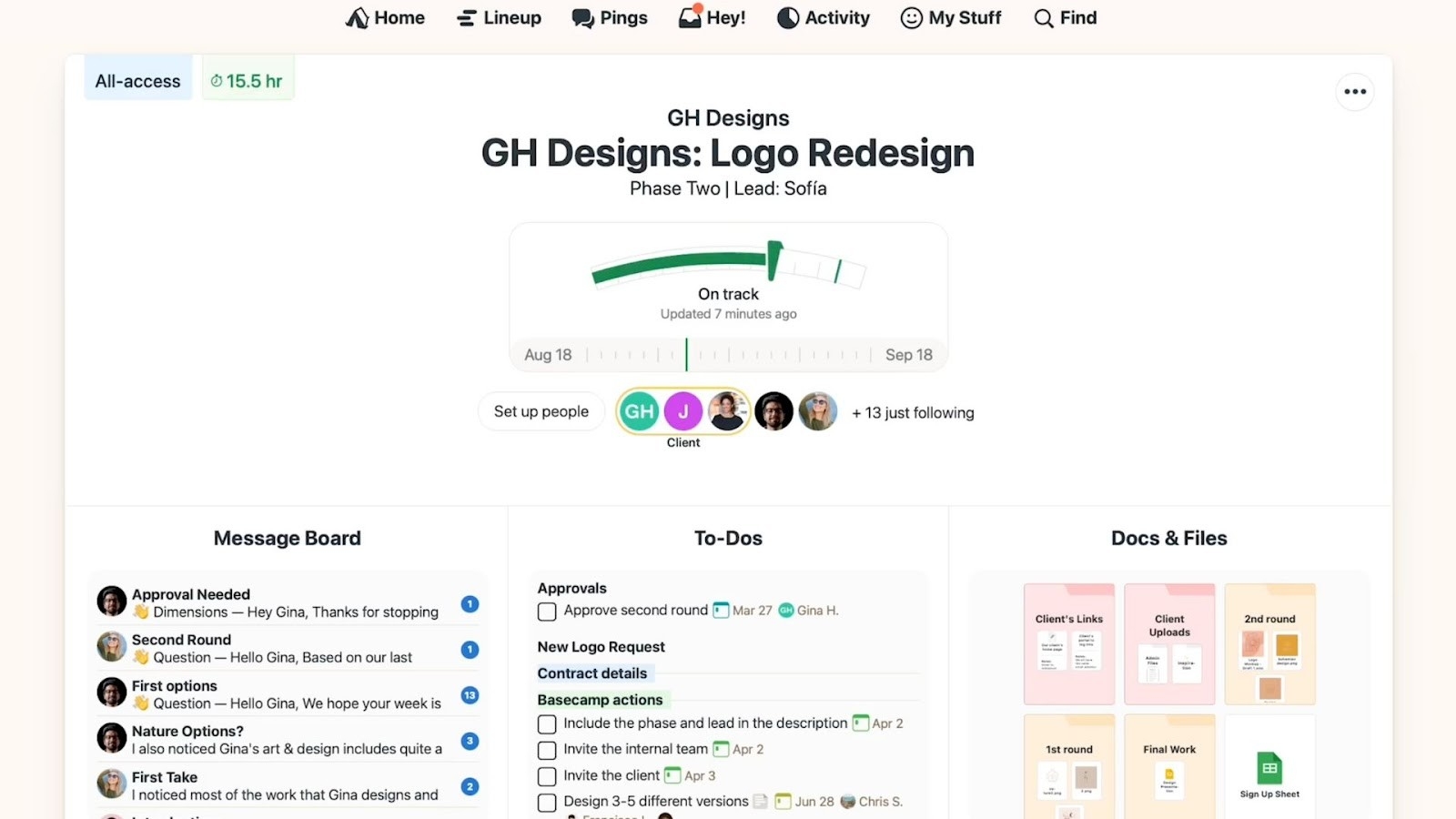 Basecamp's straightforward tool for team communication