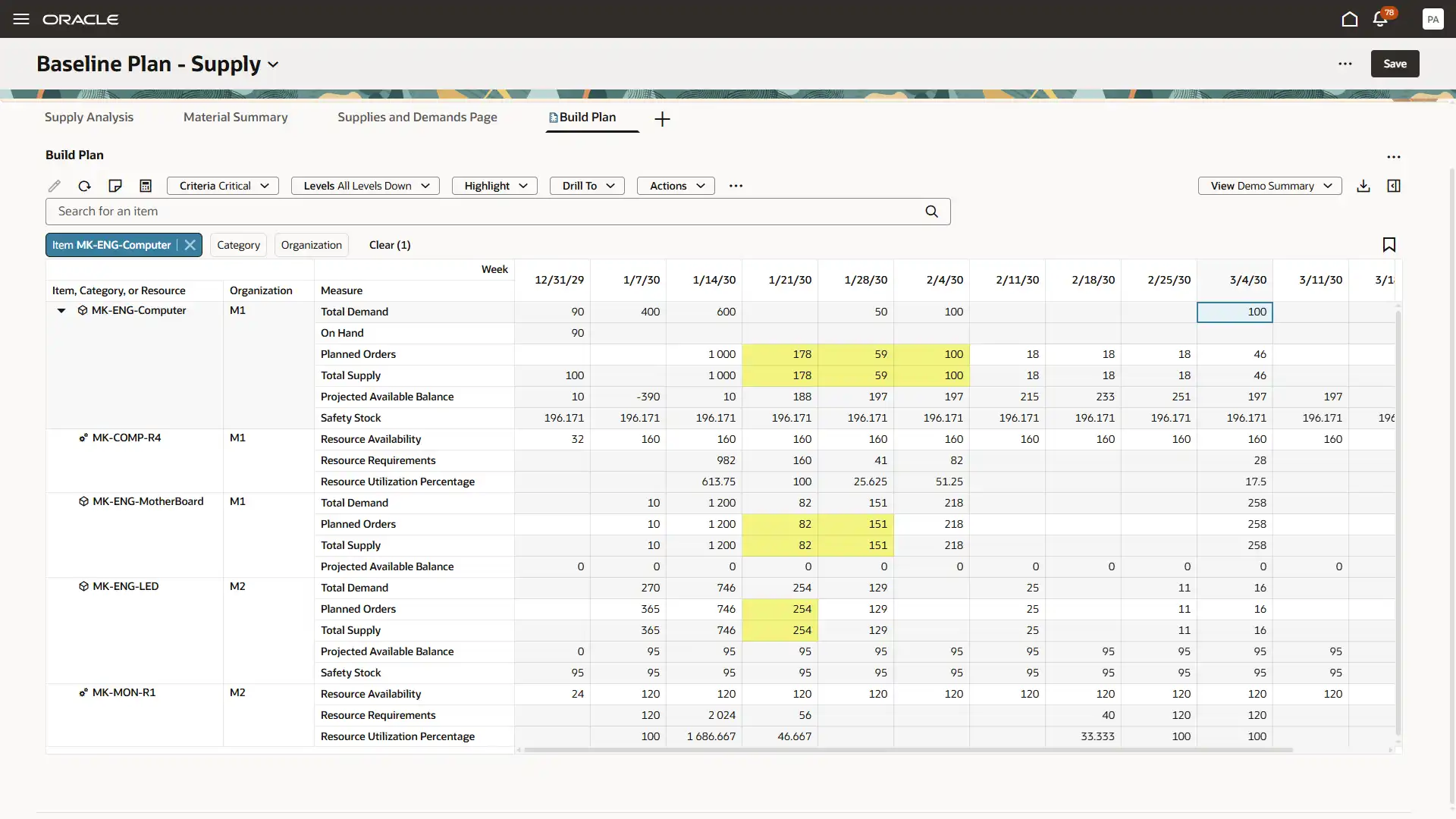 Oracle SCM: Cloud-based platform for unified supply chain planning