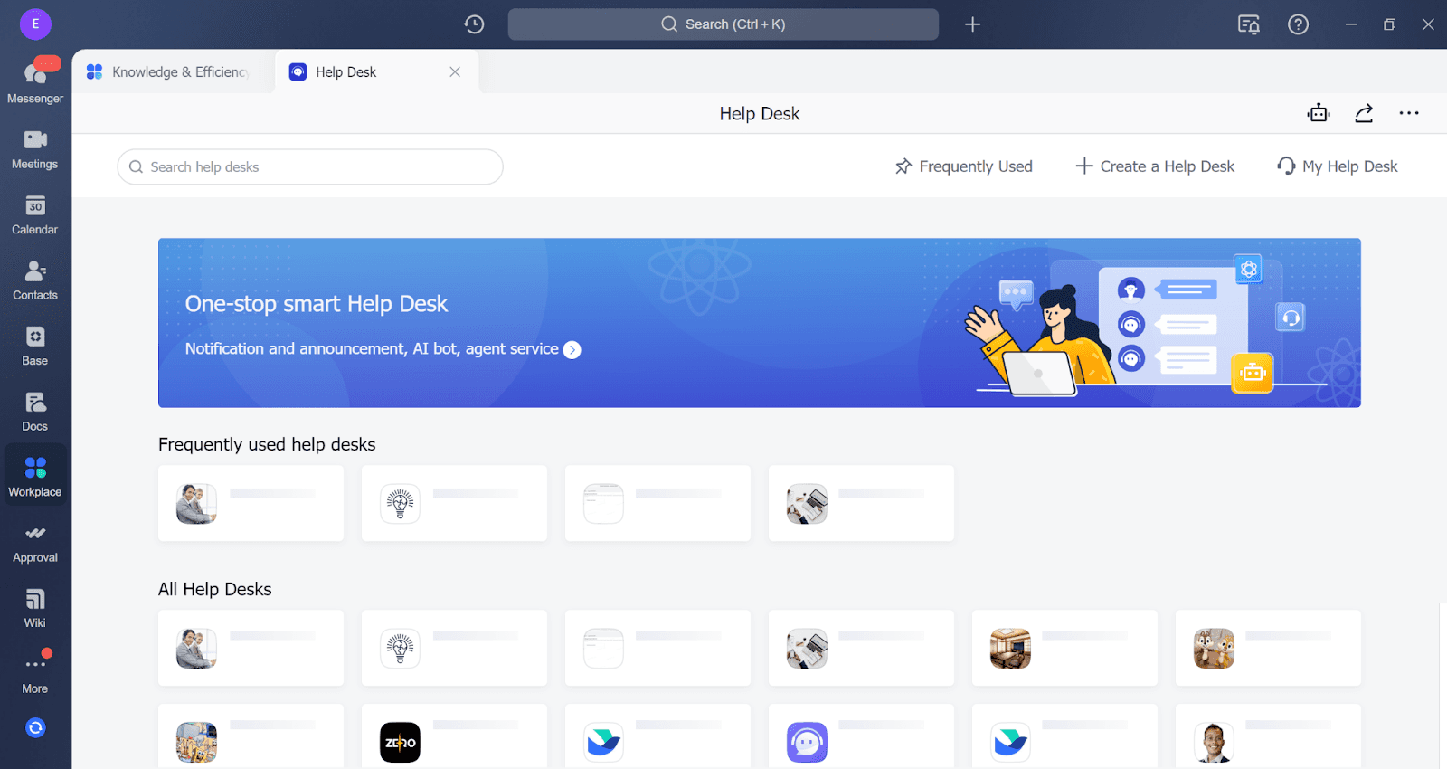 AI-empowered help desk in Lark