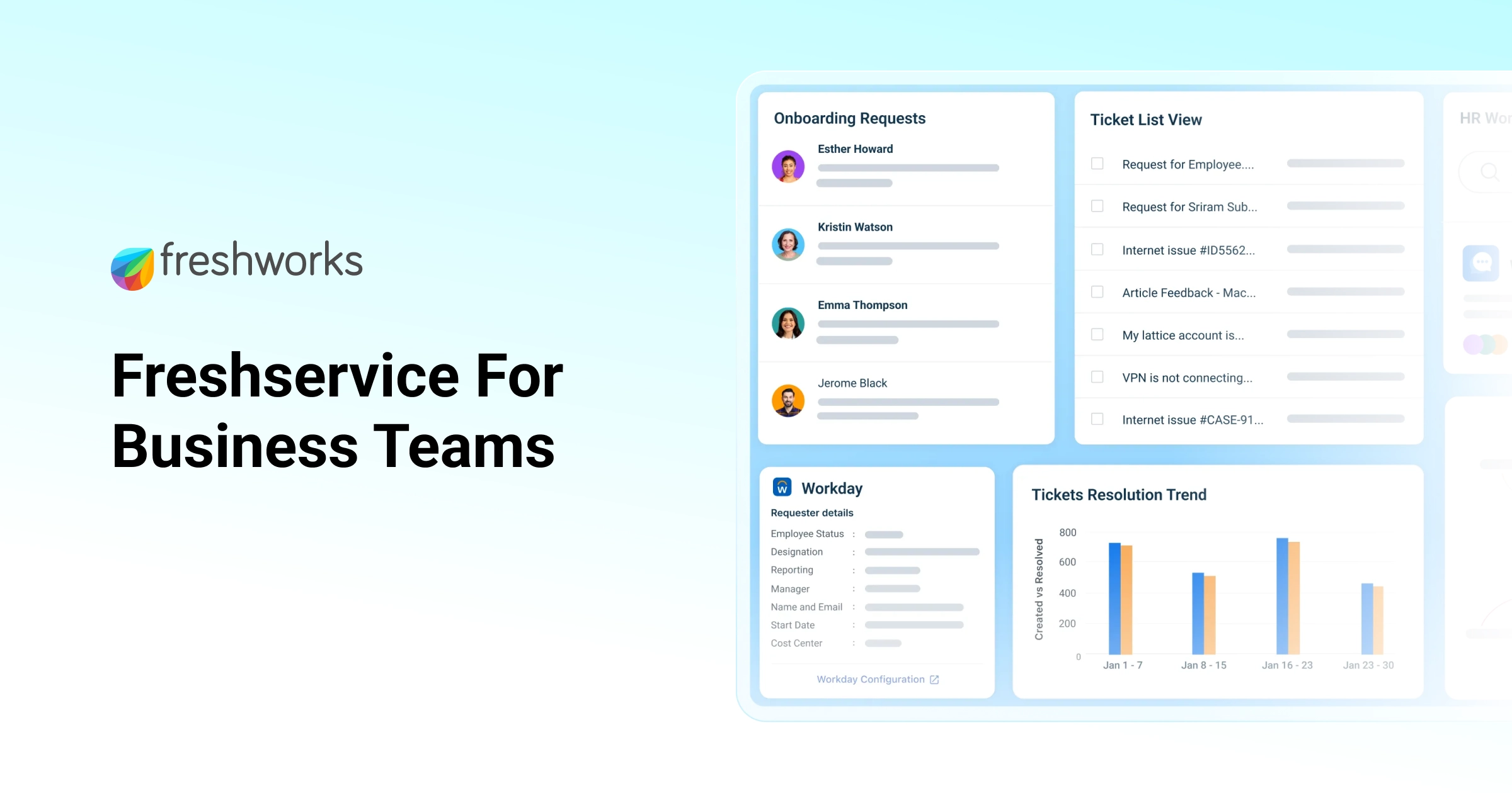 Freshservice for Business Teams