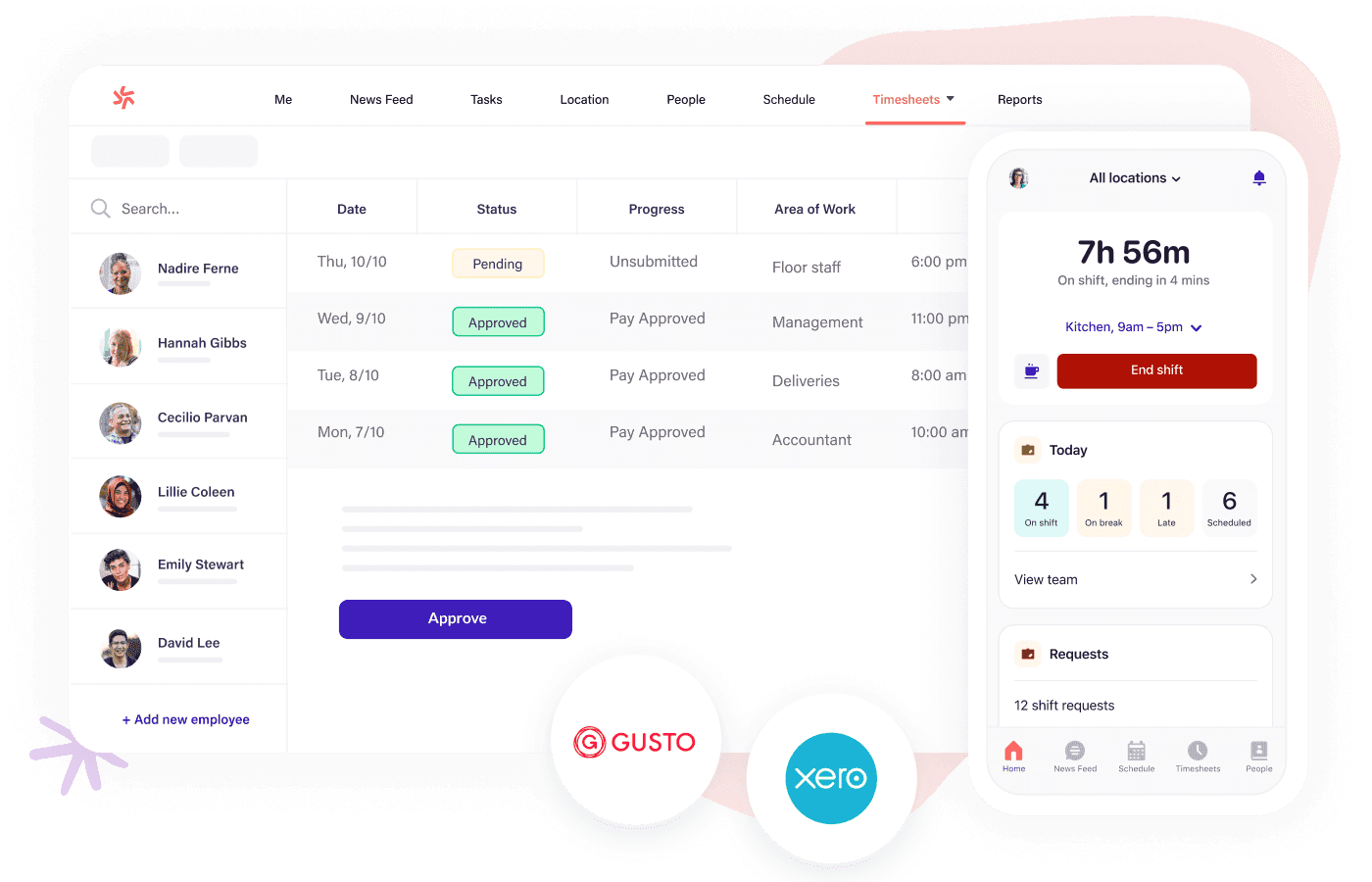 Deputy's interface for desktop and mobile