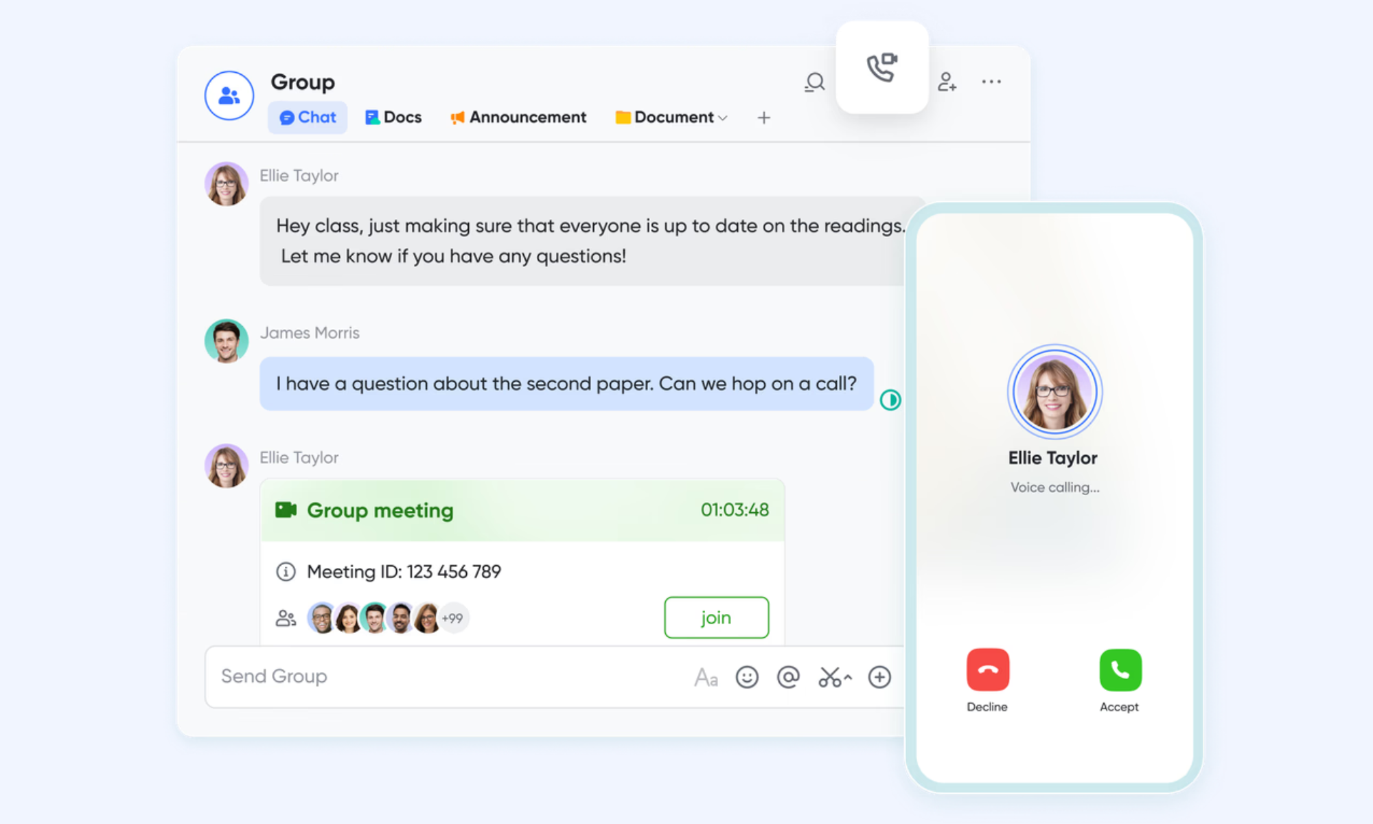 Lark Meetings and Messenger: Global Sprint coordination