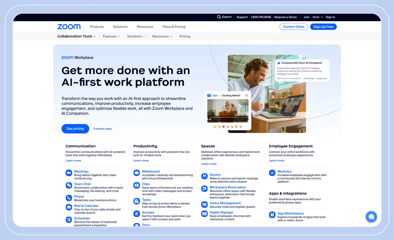Zoom is a SaaS video conferencing platform