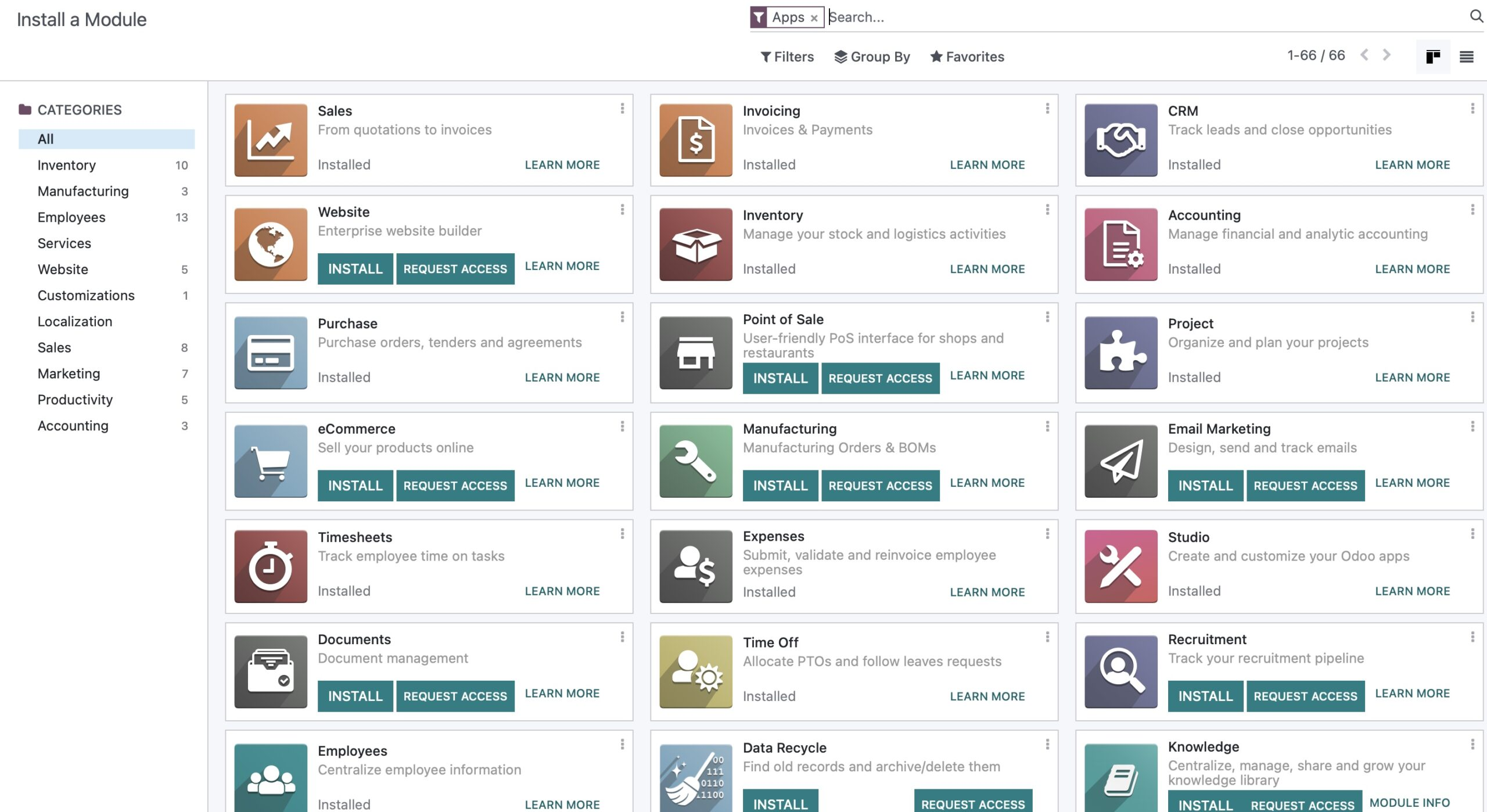 Odoo business ERP