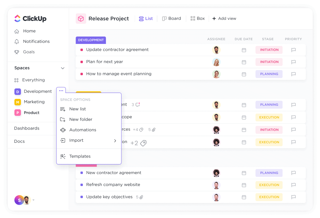 ClickUp: Customizable workspace for teams
