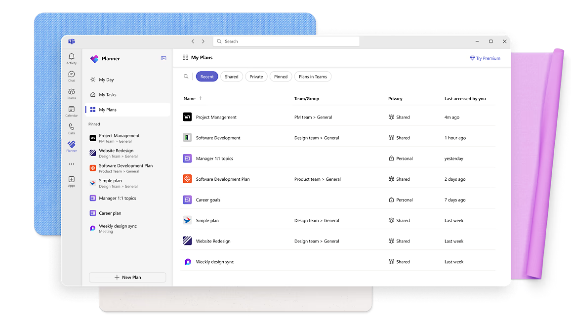 Microsoft Planner main interface