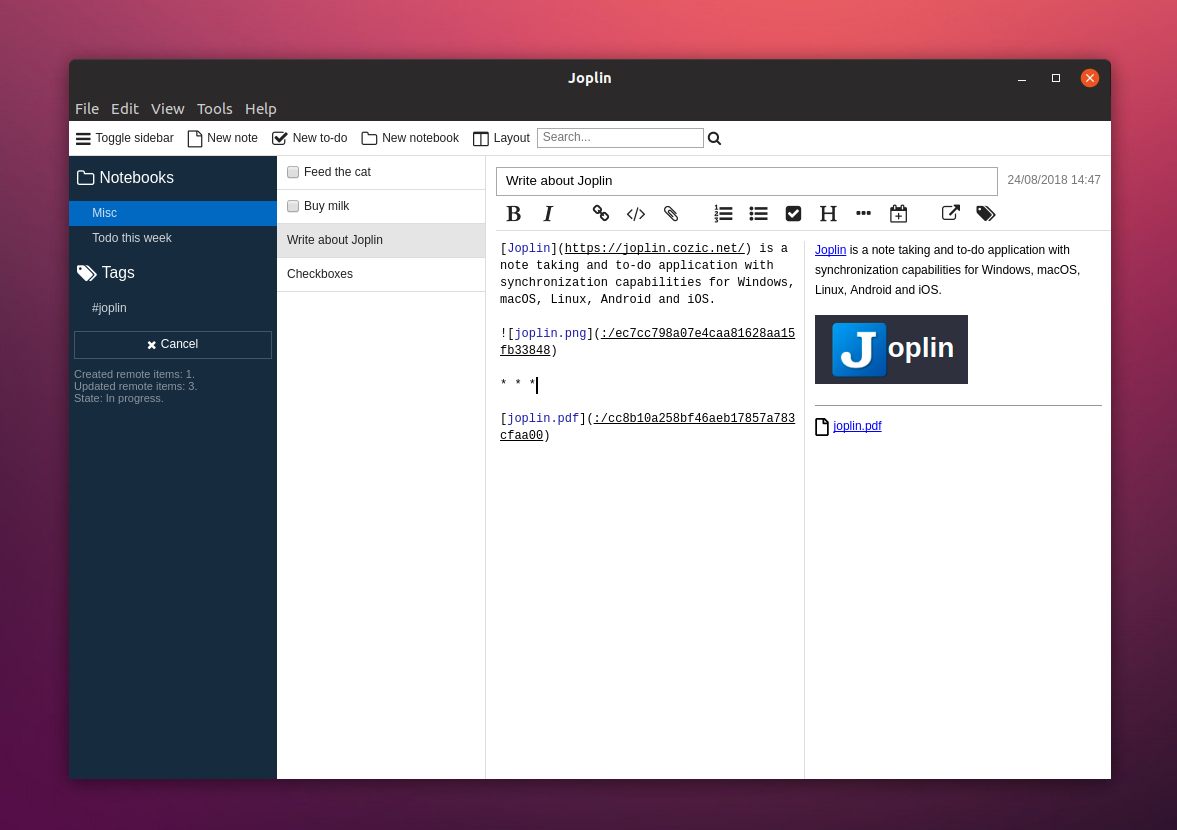Joplin: Open-source note-taking with encryption support