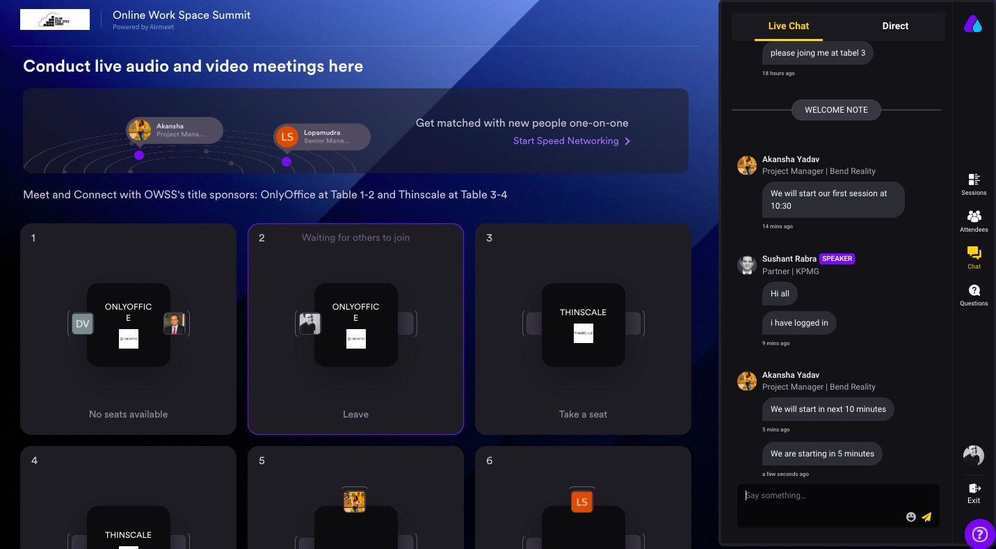 Airmeet virtual event engagement platform for interactive webinars
