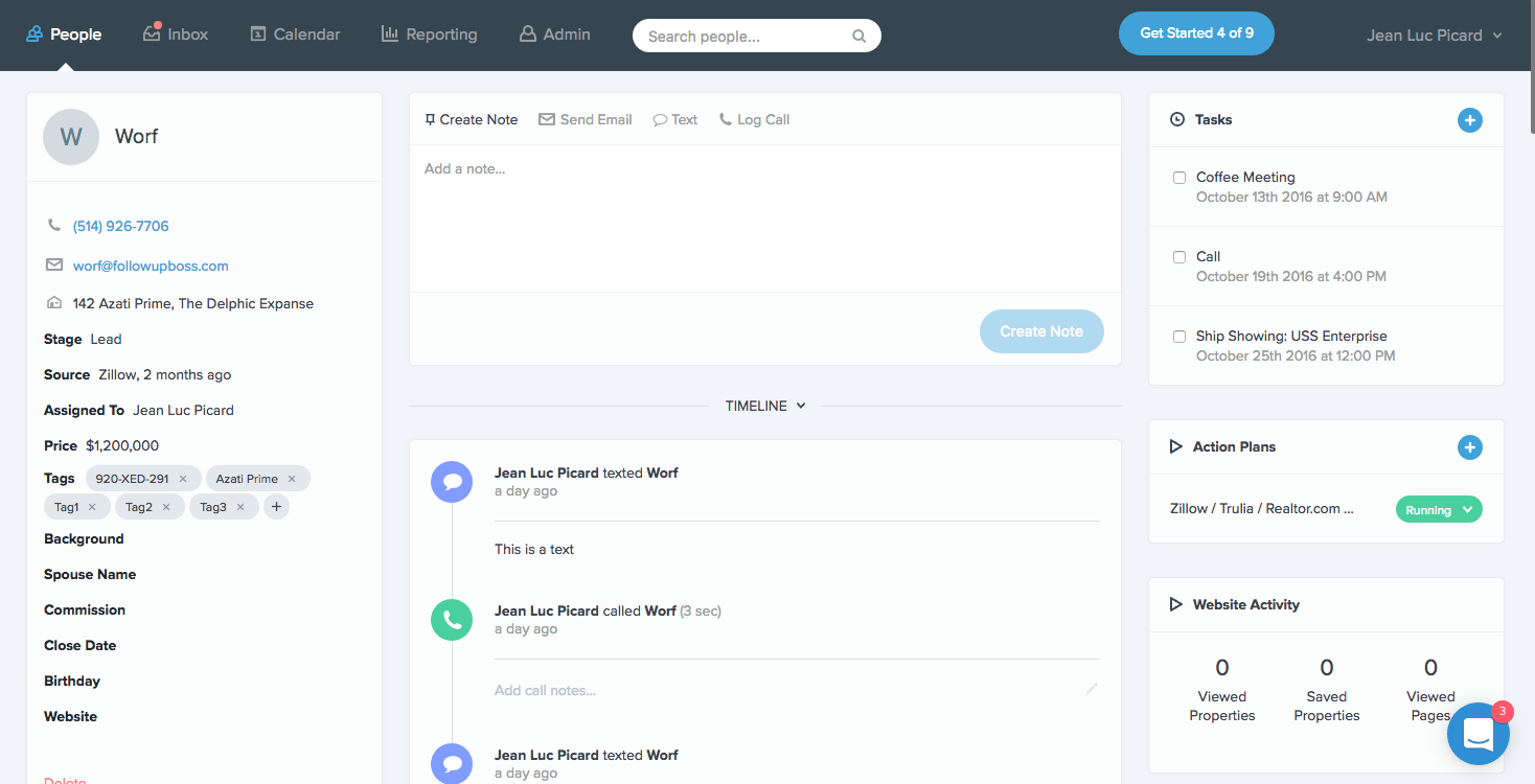Follow Up Boss as a CRM software