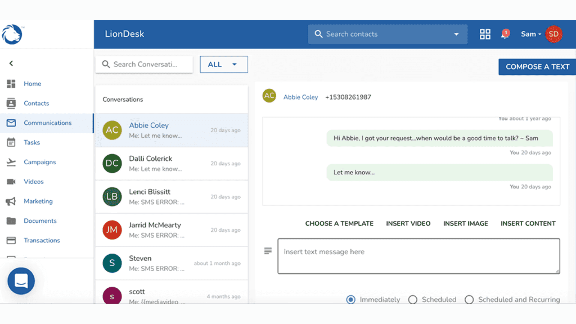  The interface of LionDesk