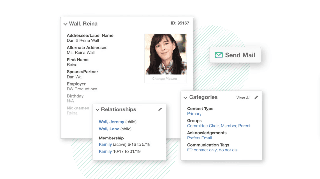 Interface of Little Green Light's CRM for nonprofits