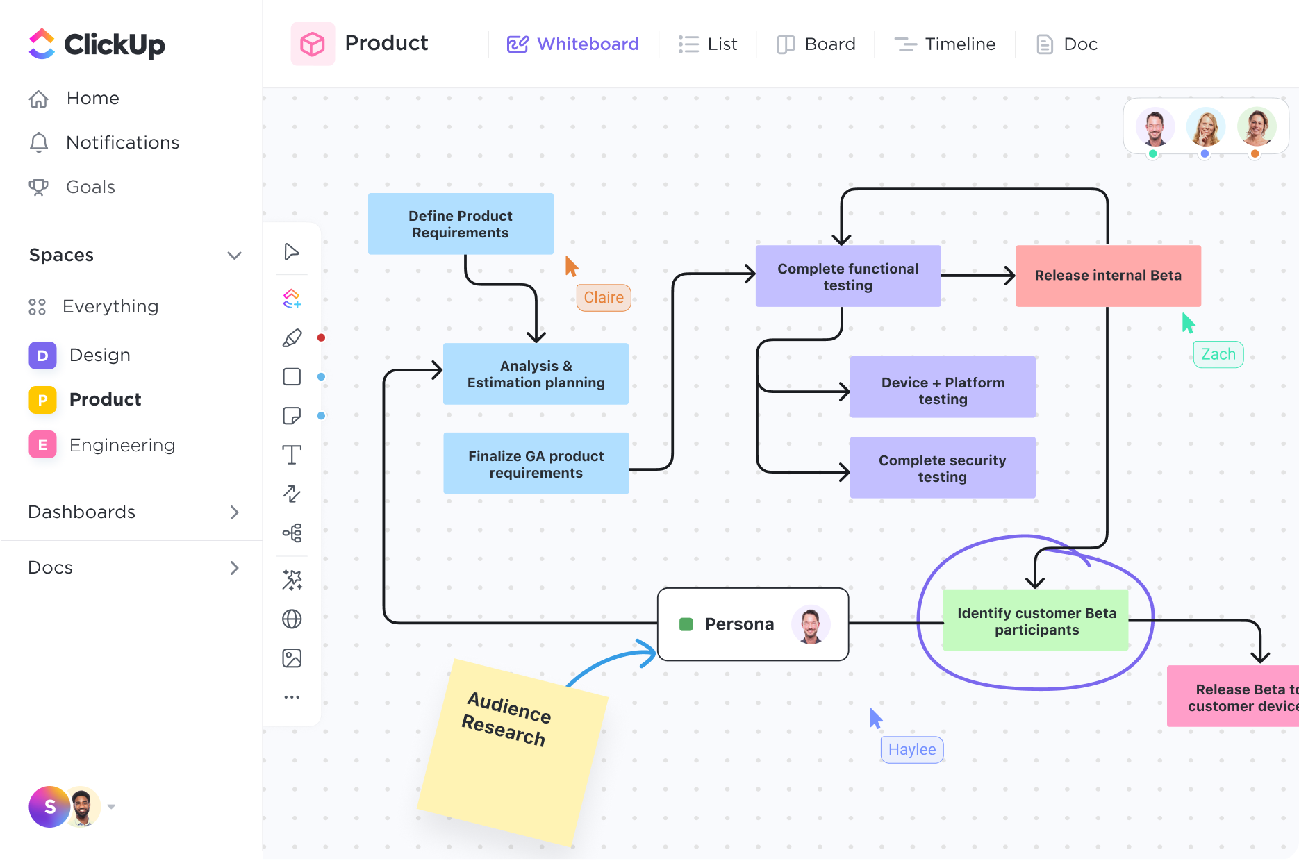 ClickUp product management