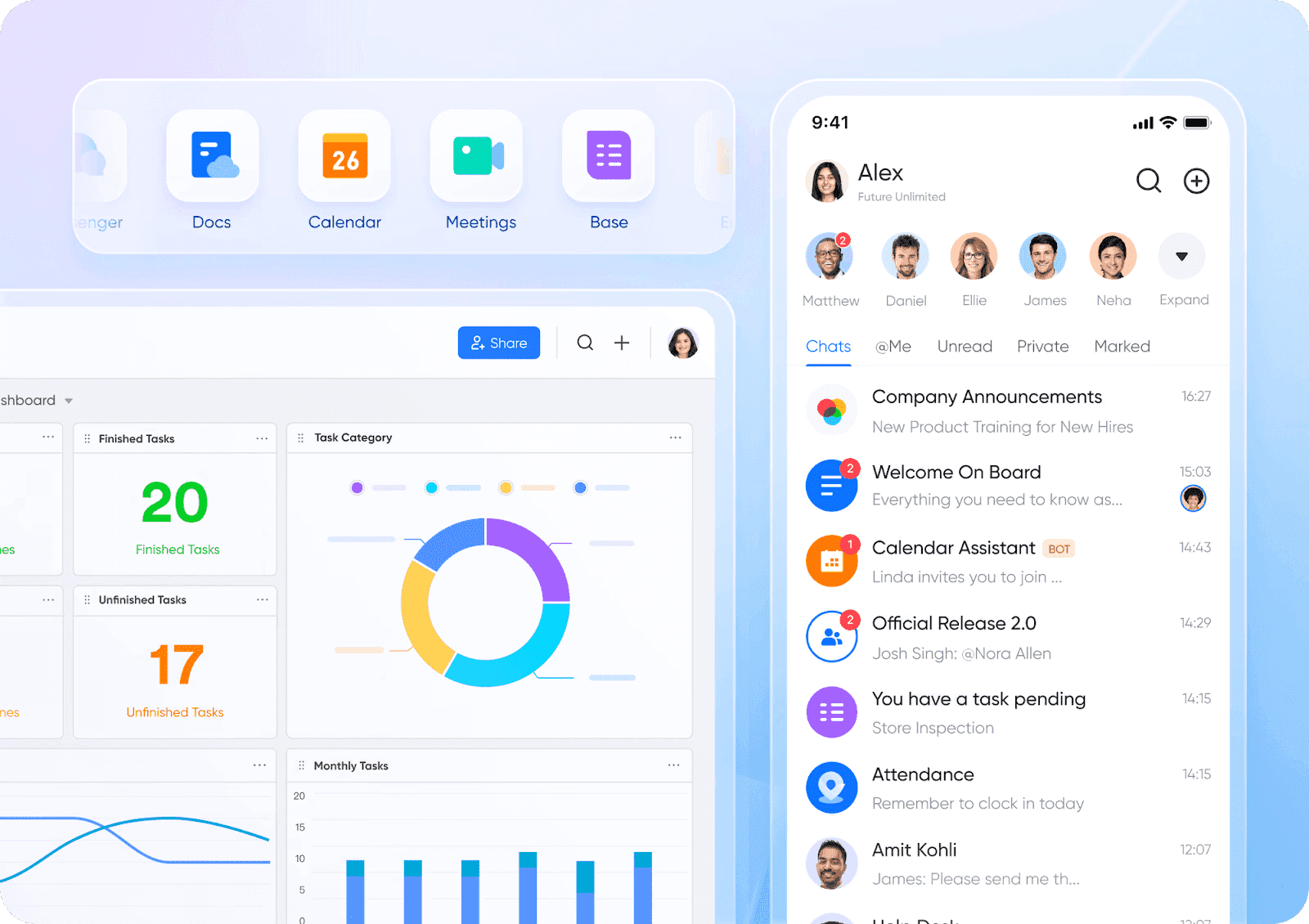Image of Lark’s all in one platform