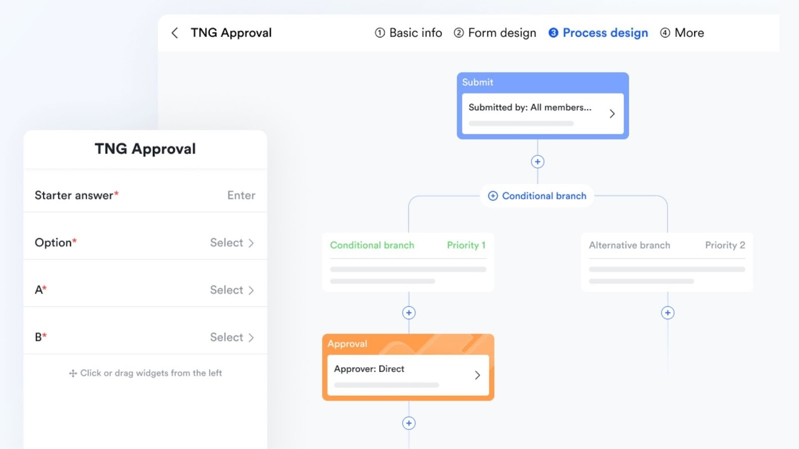 Lark Approval's builder for streamlined workflows