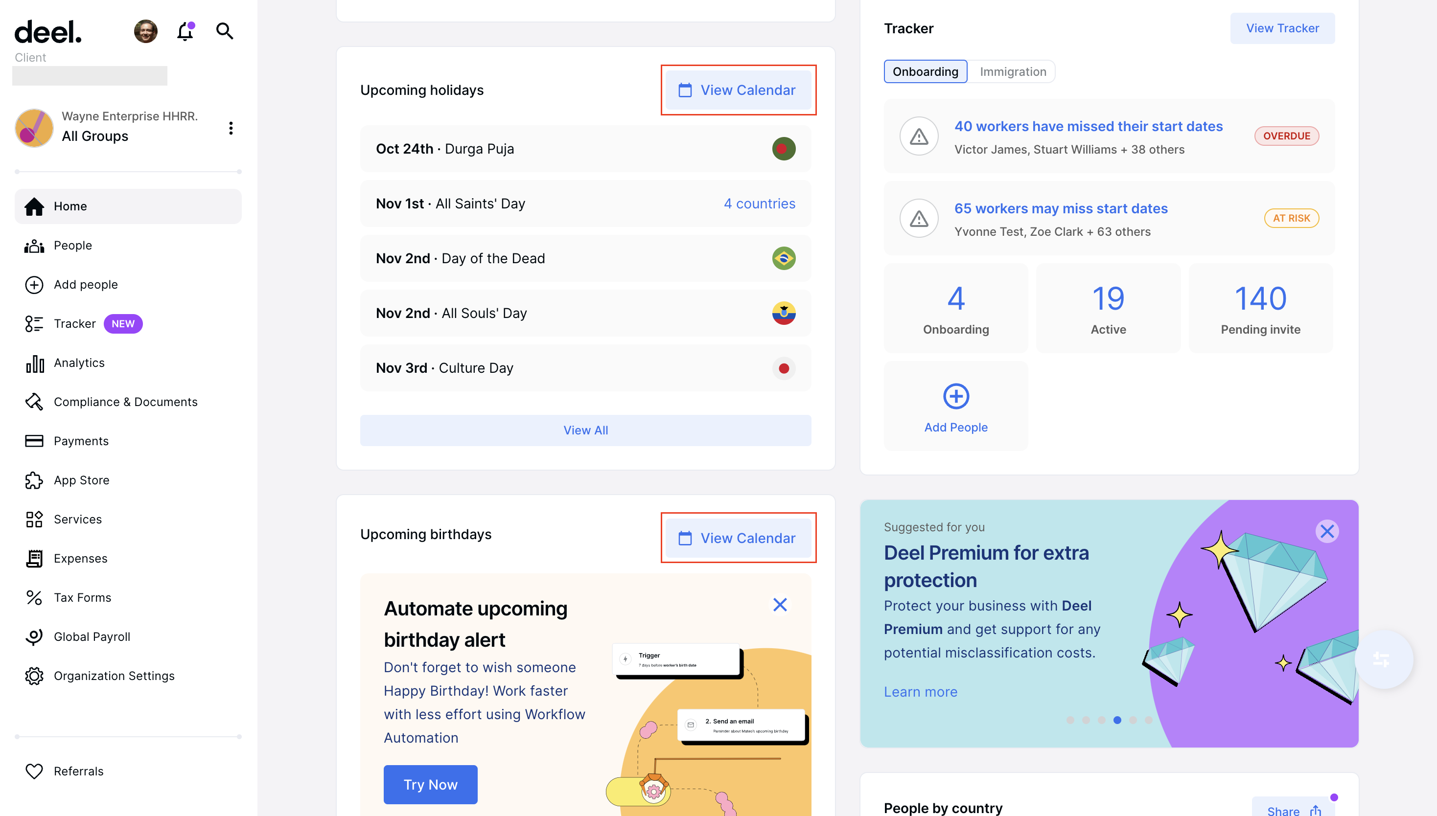 Deel is a global hiring and international payroll management platform