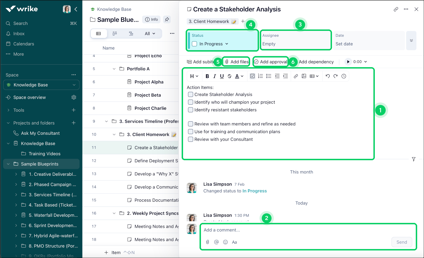 Wrike enterprise project management dashboard