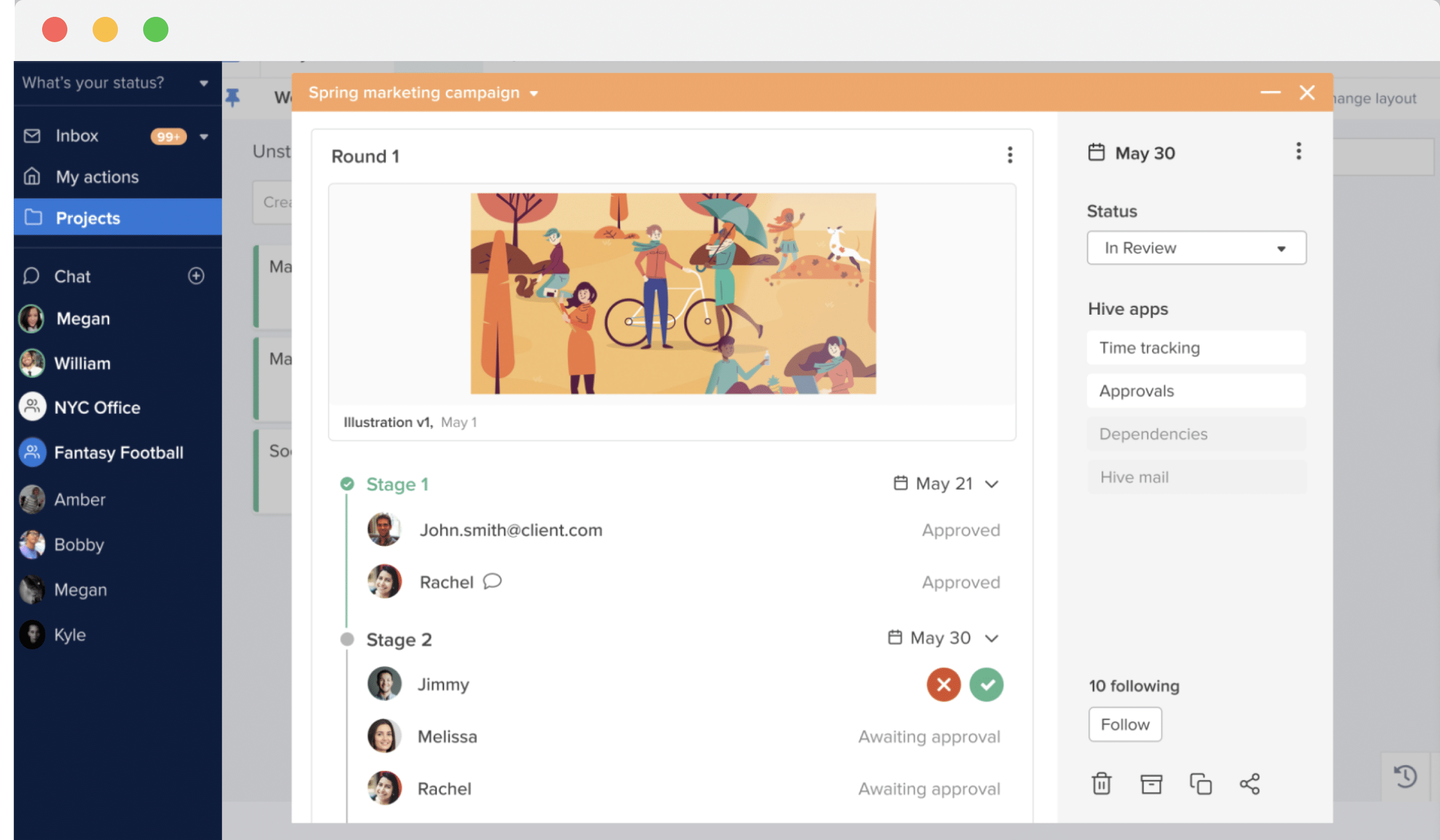 Hive online project management tool with automation features