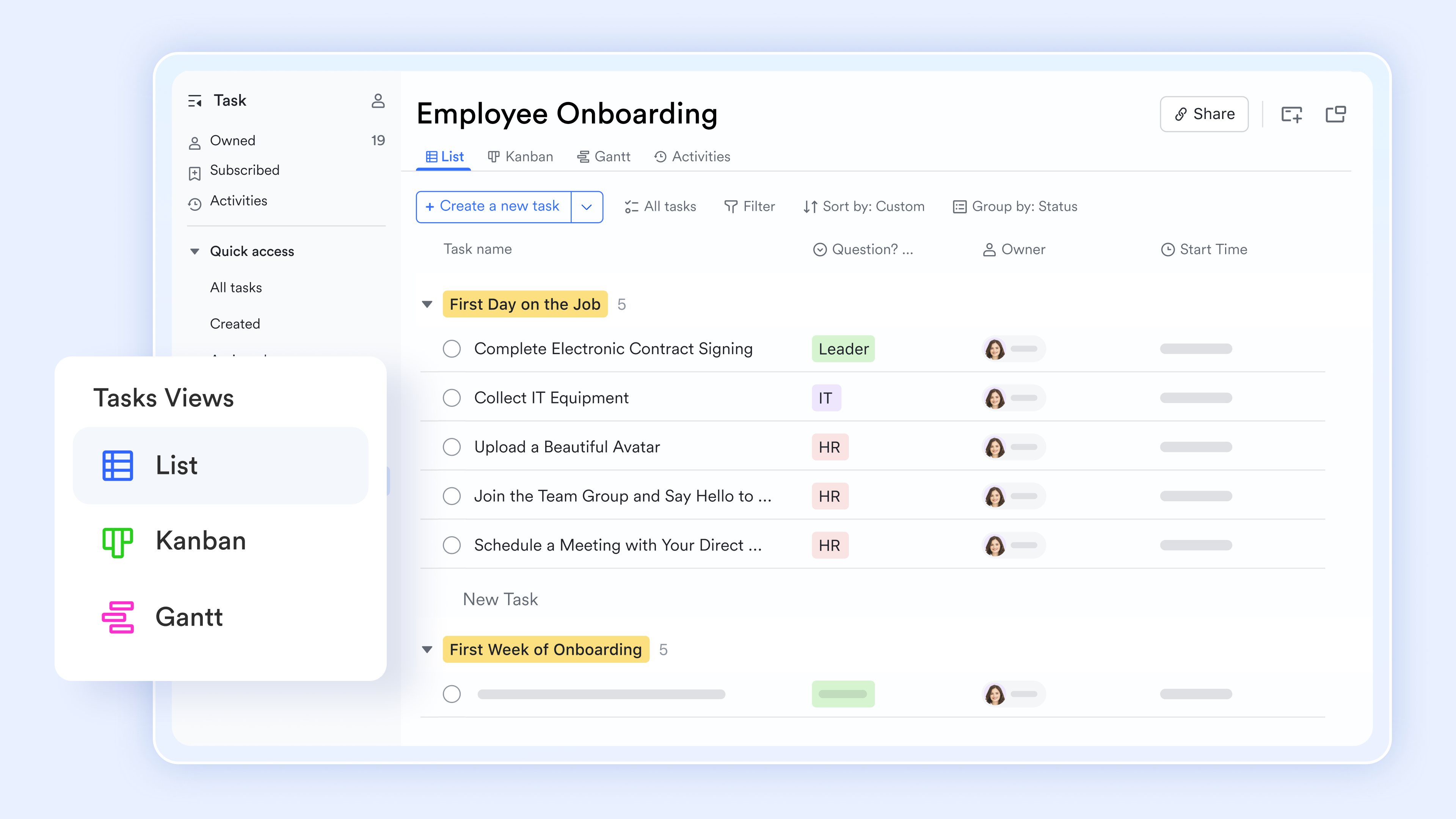 Lark Tasks as a task management console